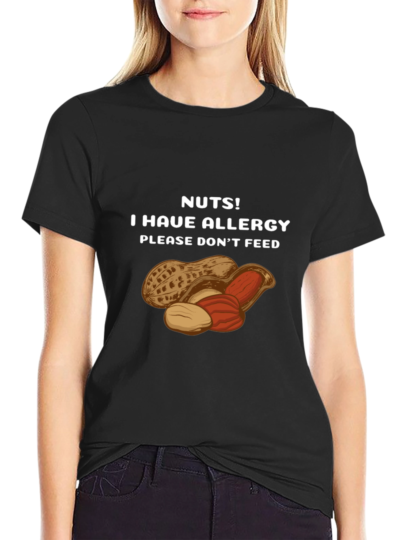 Nuts Allergy Awareness T-Shirt - Please Dont Feed!