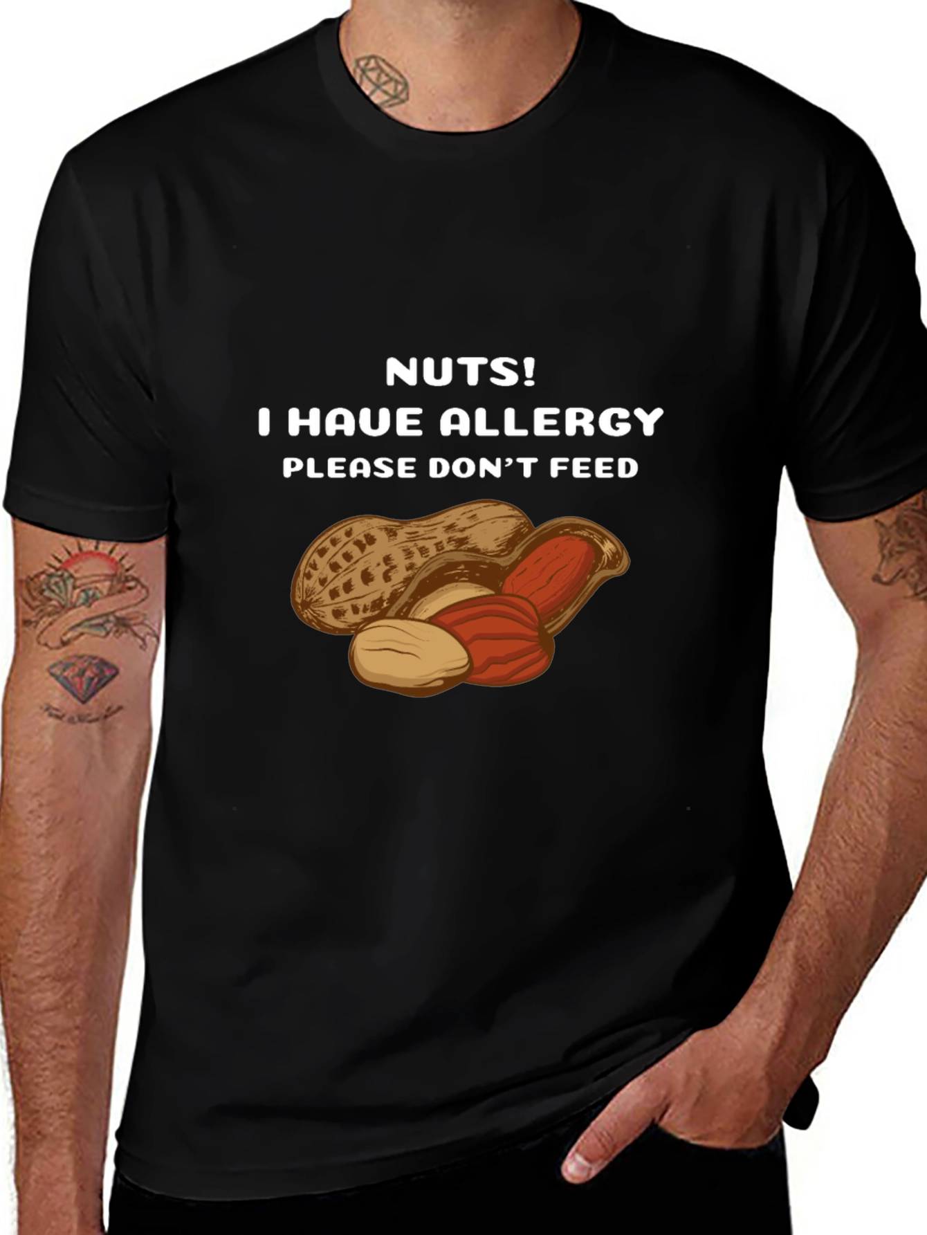 Nuts Allergy Awareness T-Shirt - Please Dont Feed!