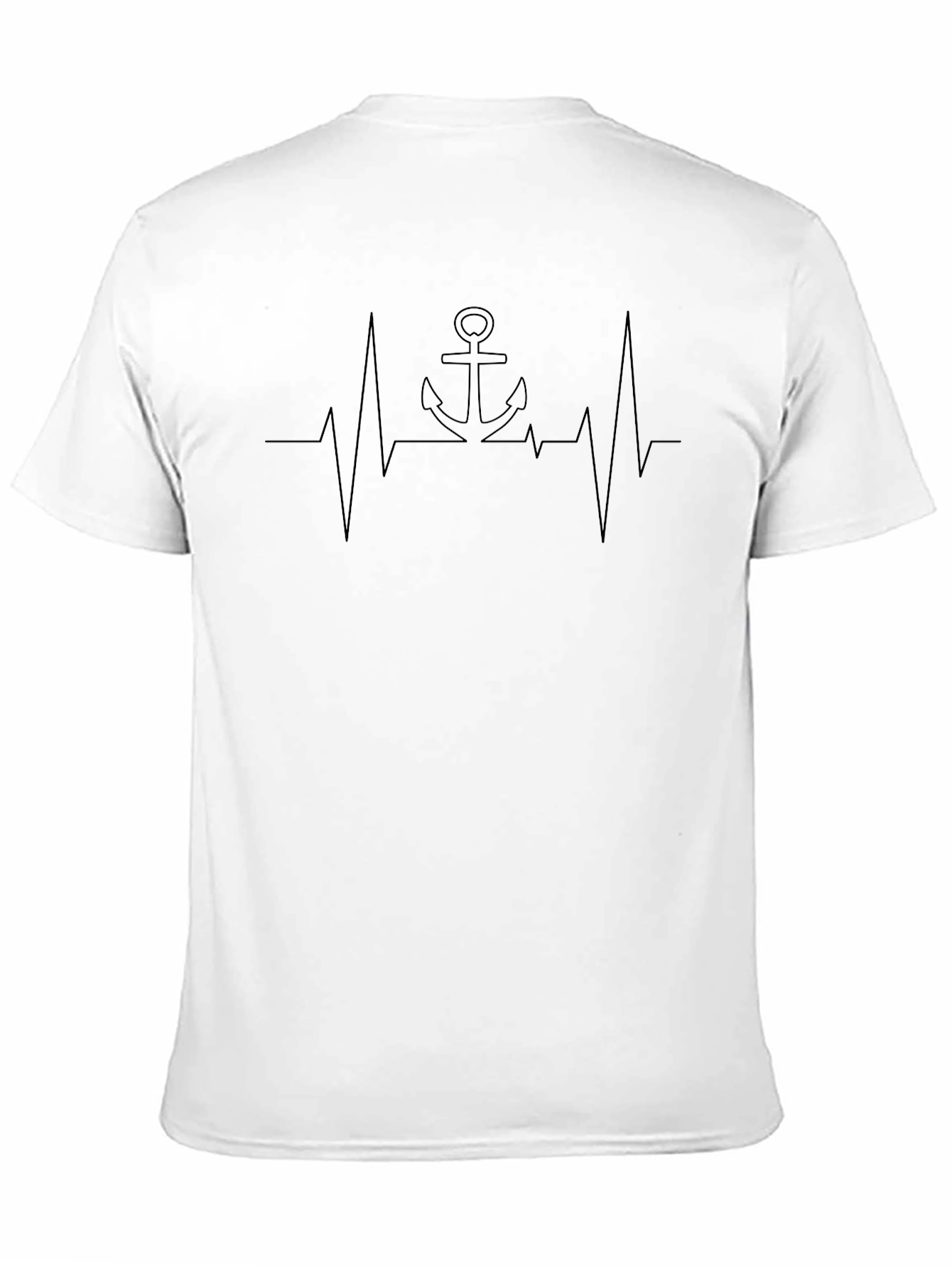 Anchor Heartbeat T-Shirt - Black