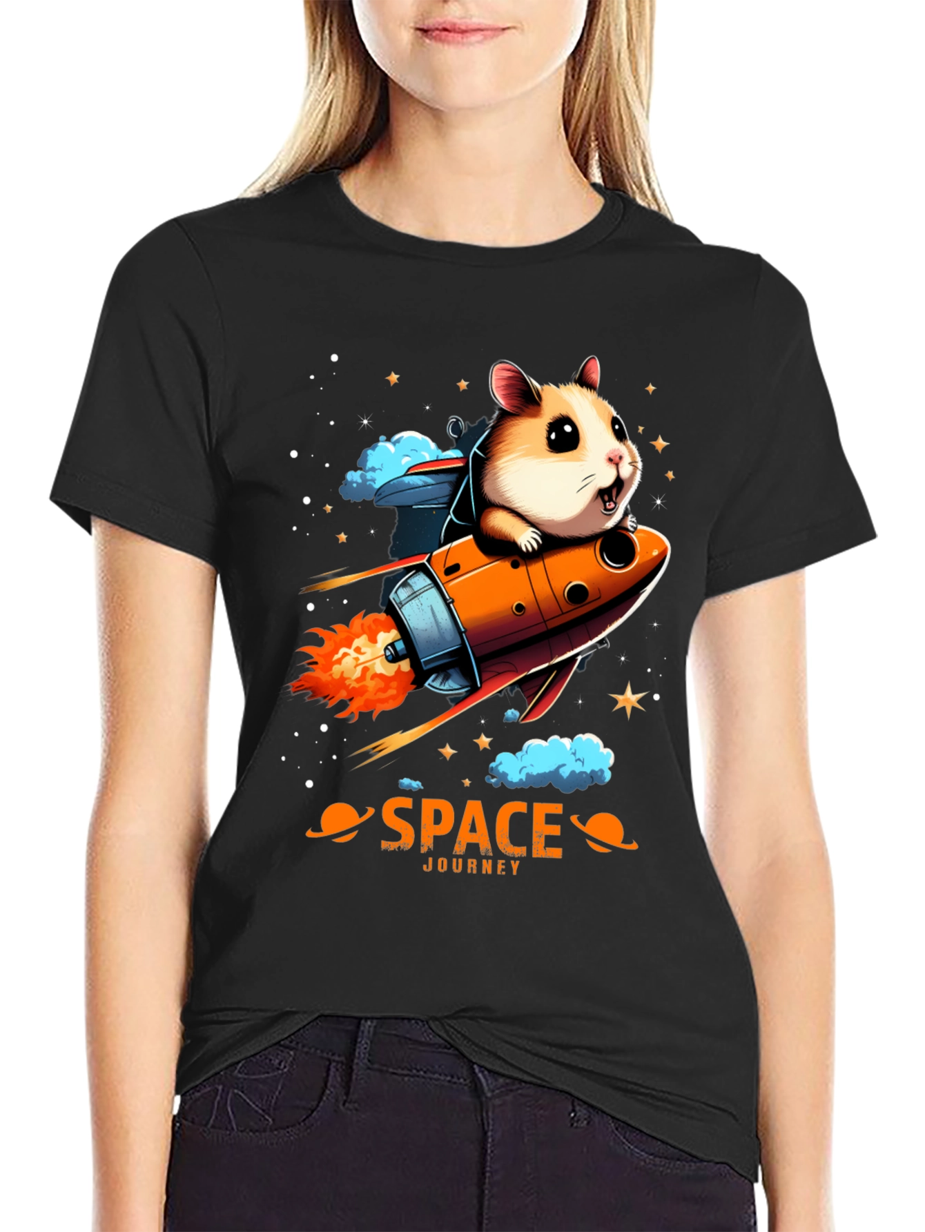 Space Hamster T-Shirt: Journey to the Stars