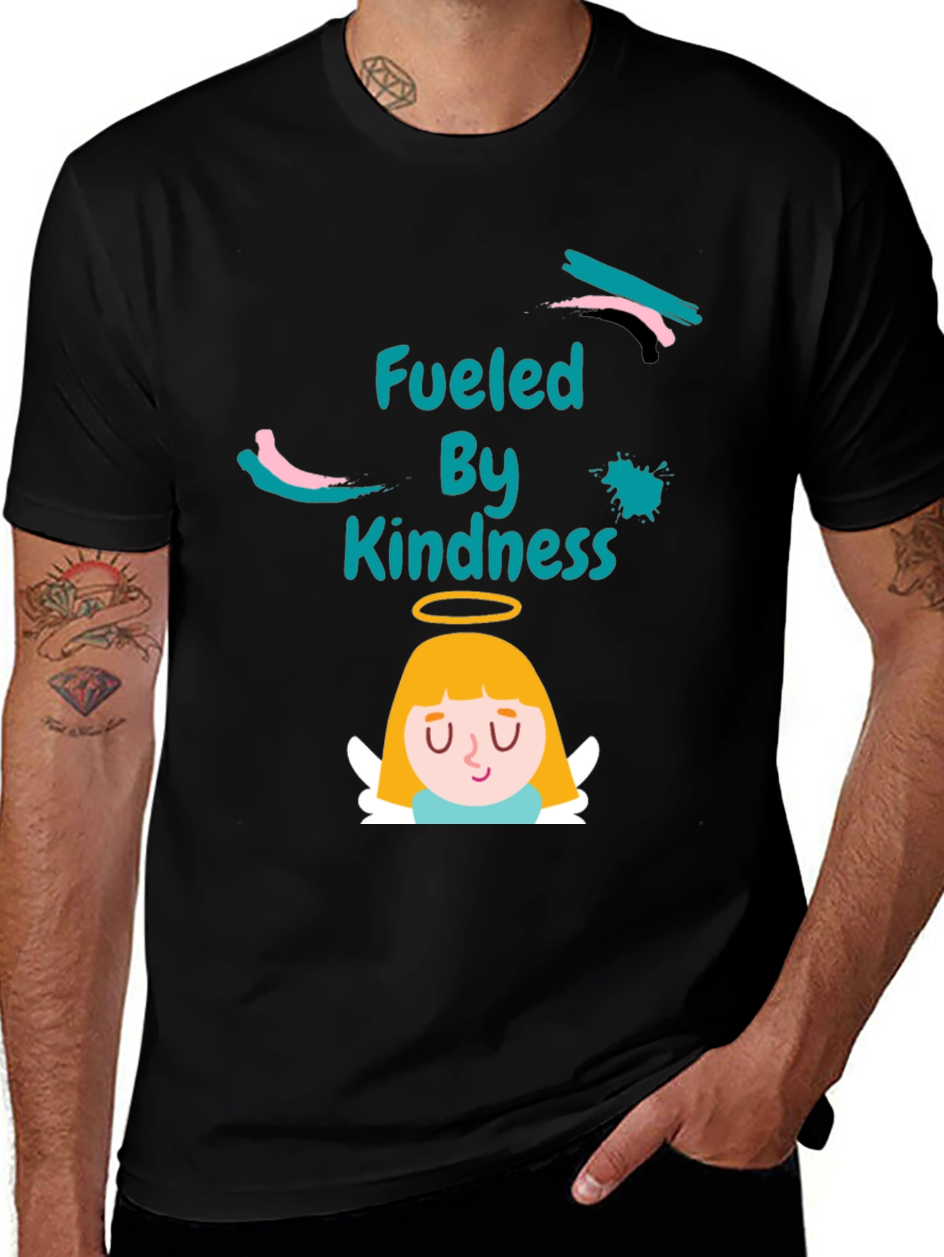 Fueled by Kindness T-Shirt Angel Graphic Tee