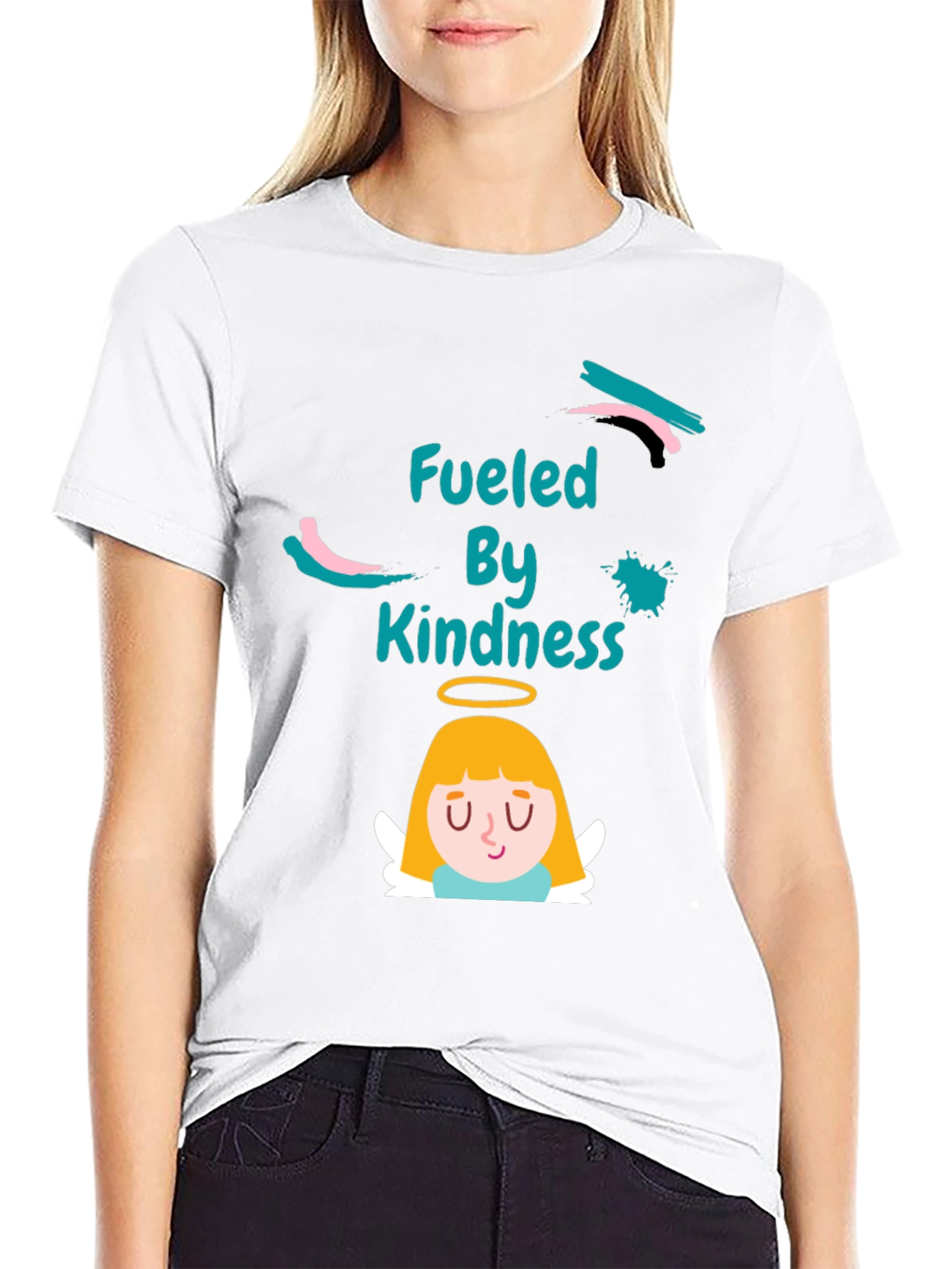 Fueled by Kindness T-Shirt Angel Graphic Tee