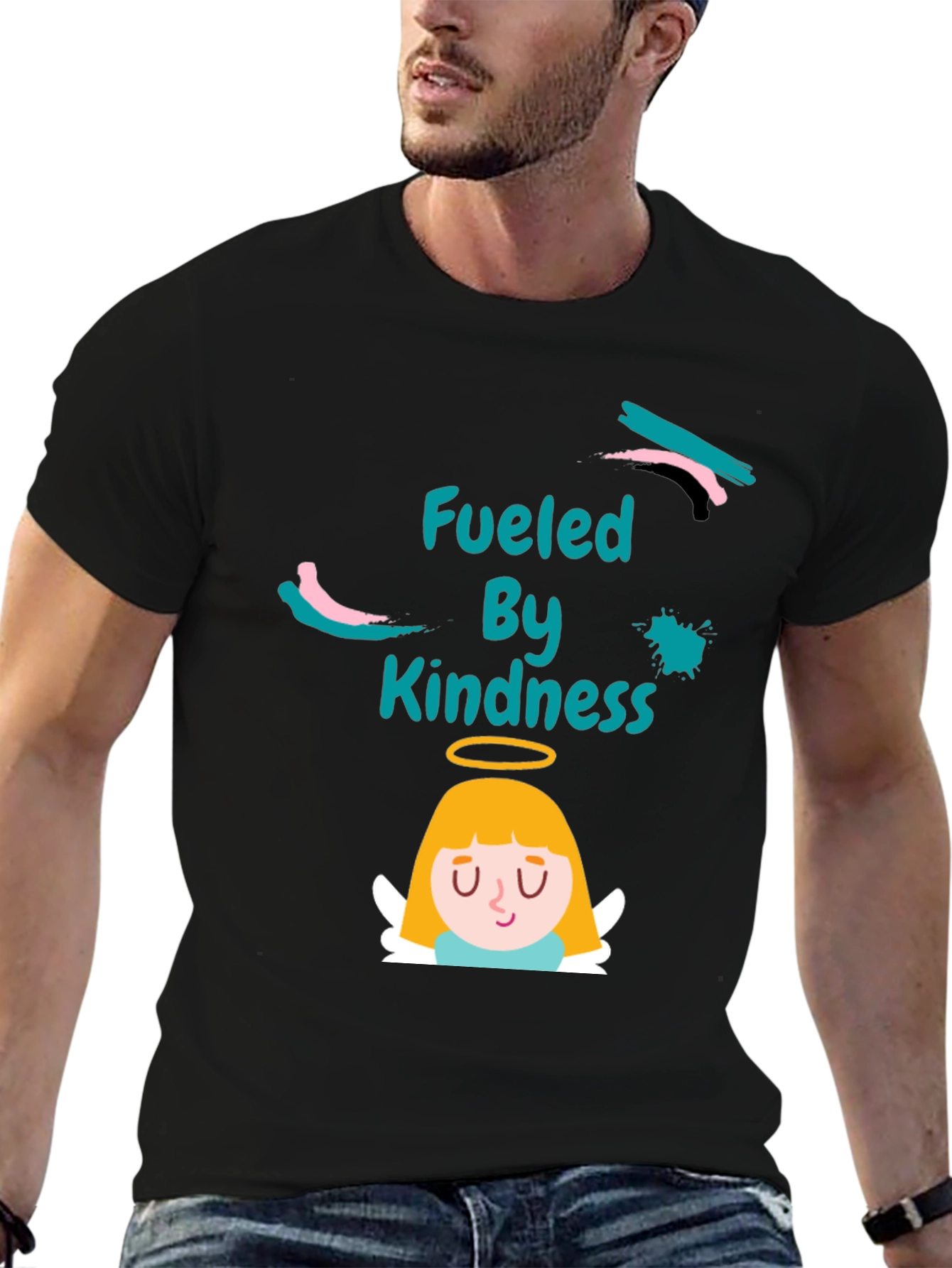 Fueled by Kindness T-Shirt Angel Graphic Tee