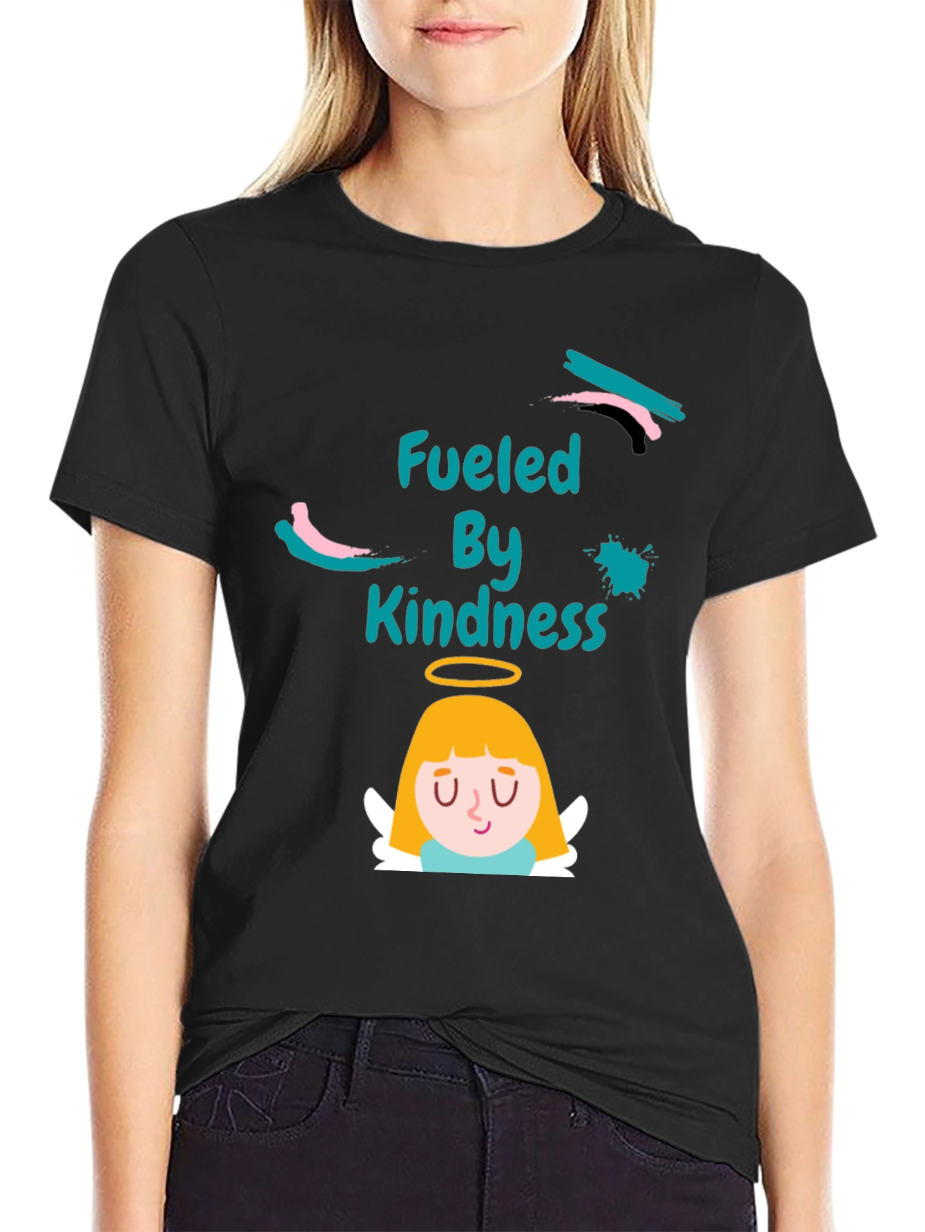 Fueled by Kindness T-Shirt Angel Graphic Tee