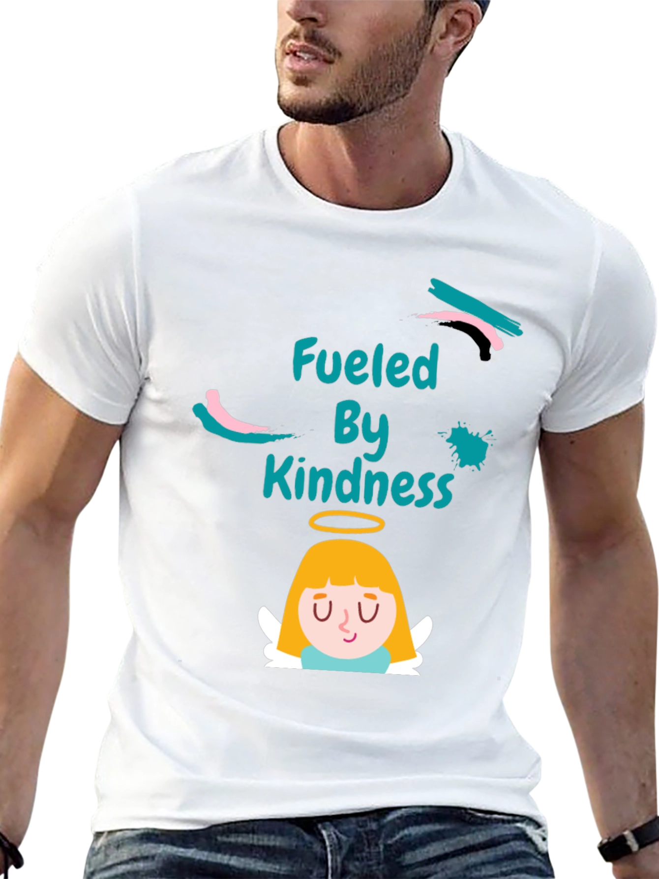 Fueled by Kindness T-Shirt Angel Graphic Tee