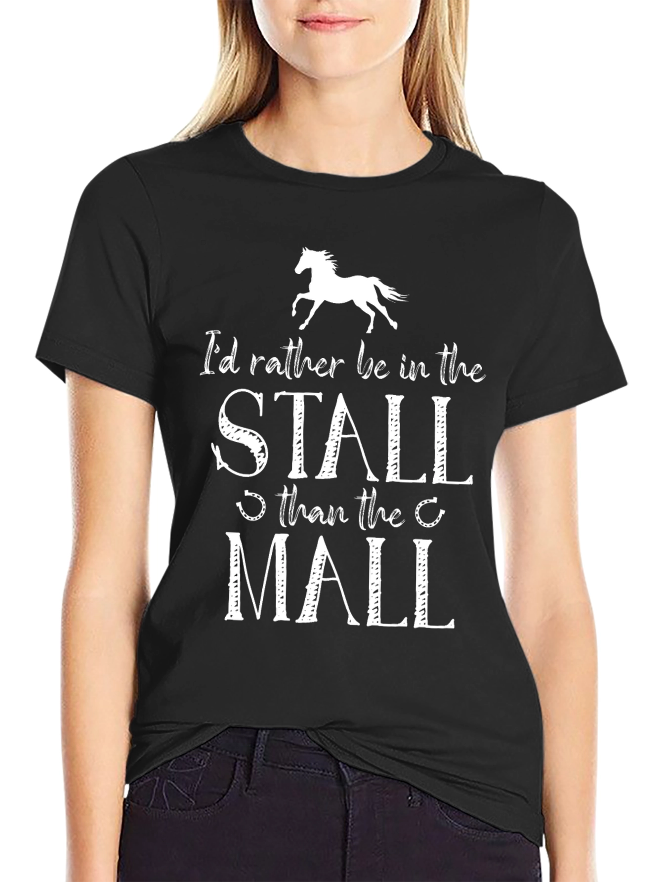 Horse Lover T-Shirt: Stall Over Mall Tee