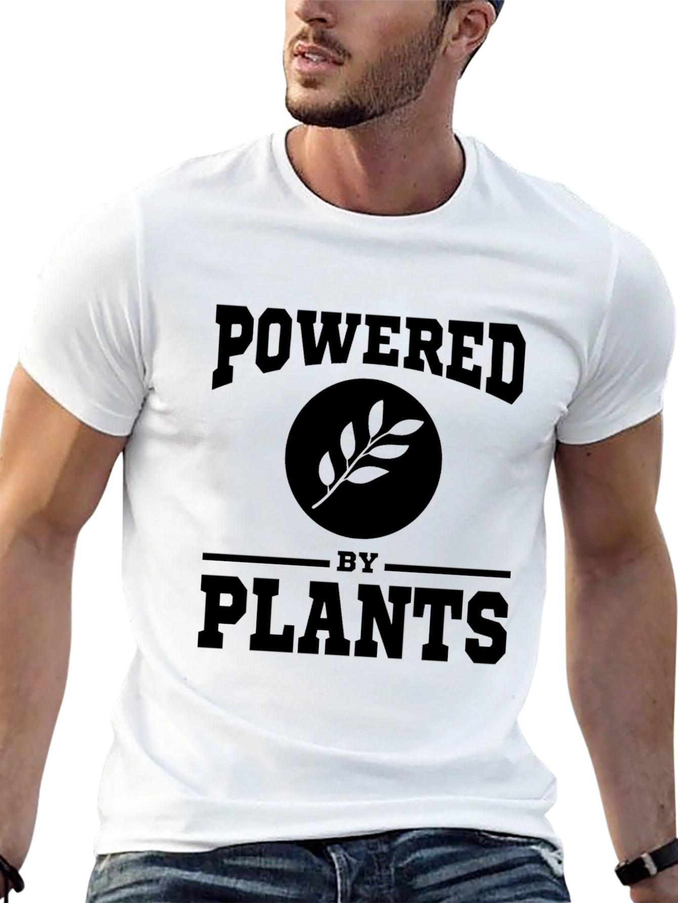Powered by Plants Graphic Tee - Black Vegan Shirt