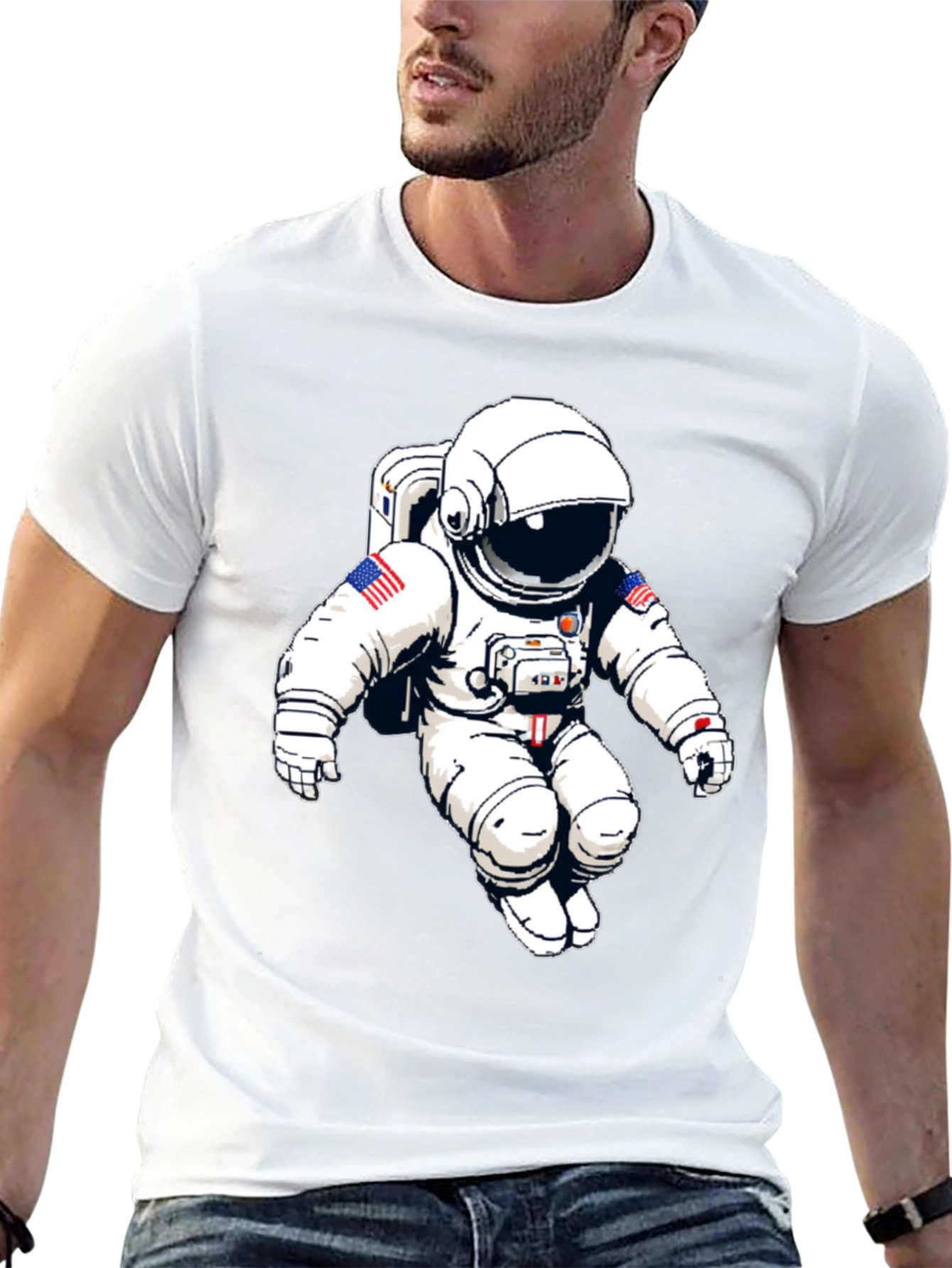 Astronaut Graphic Tee - Bold Black T-Shirt