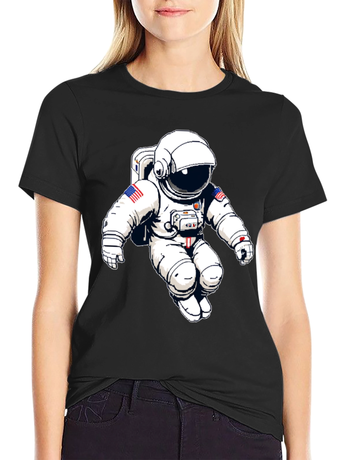Astronaut Graphic Tee - Bold Black T-Shirt