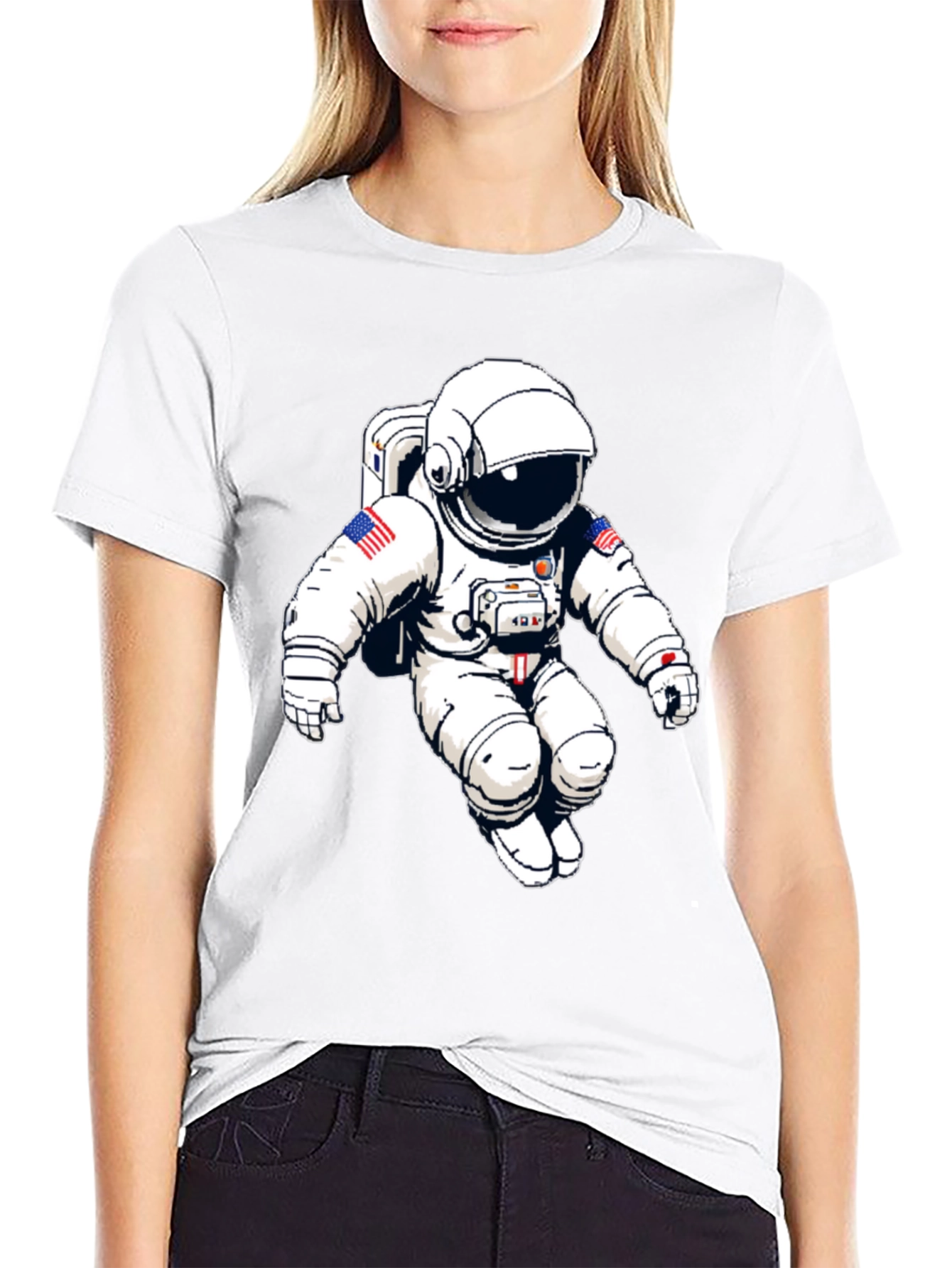 Astronaut Graphic Tee - Bold Black T-Shirt