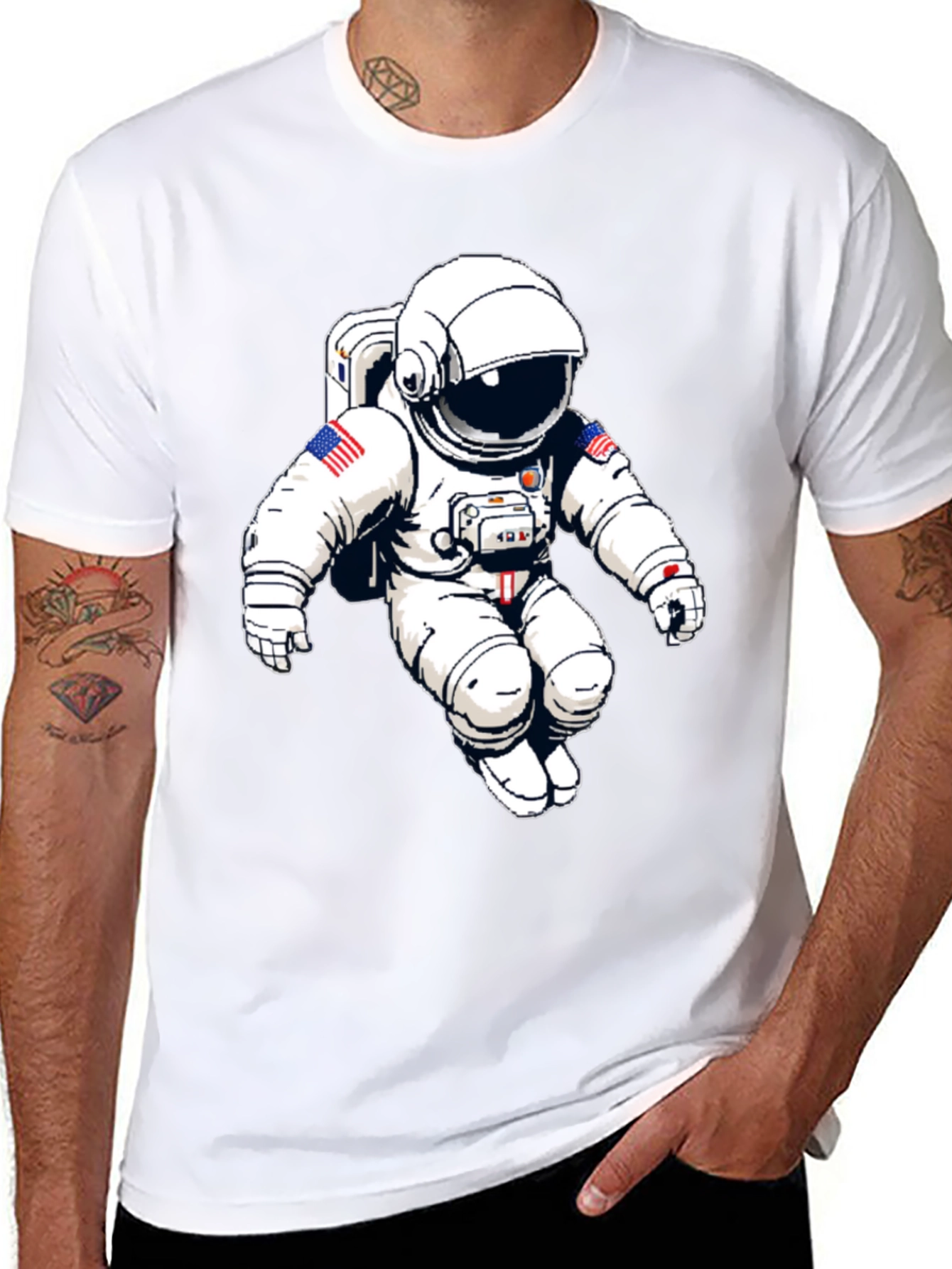 Astronaut Graphic Tee - Bold Black T-Shirt