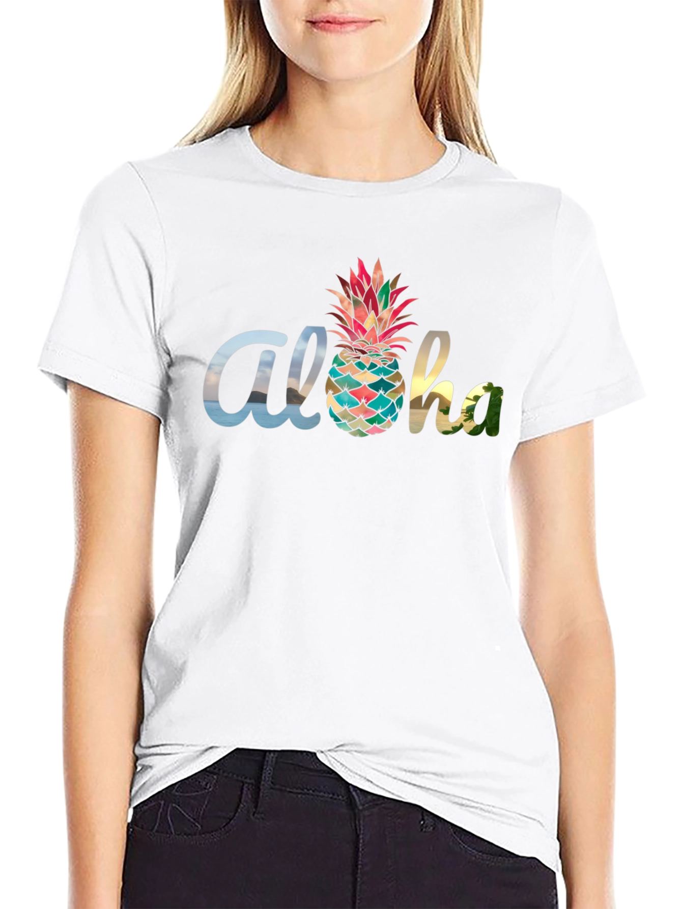 Aloha Pineapple Graphic Tee - Tropical Summer Vibes
