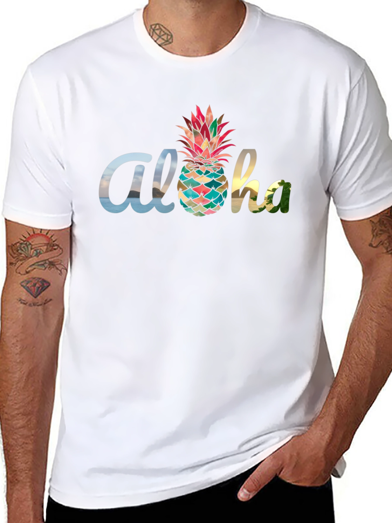Aloha Pineapple Graphic Tee - Tropical Summer Vibes
