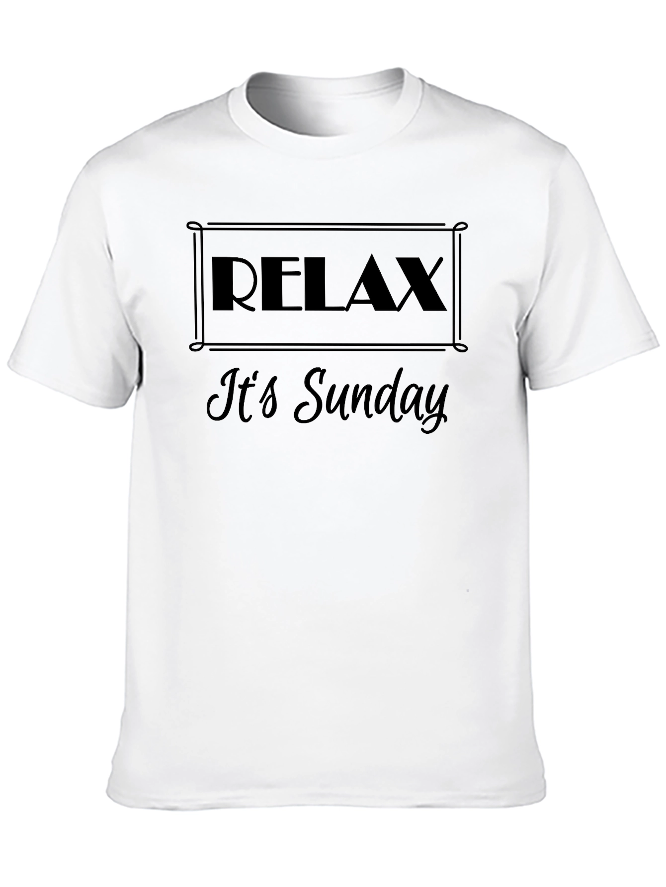 Relax Its Sunday Mens Black T-Shirt