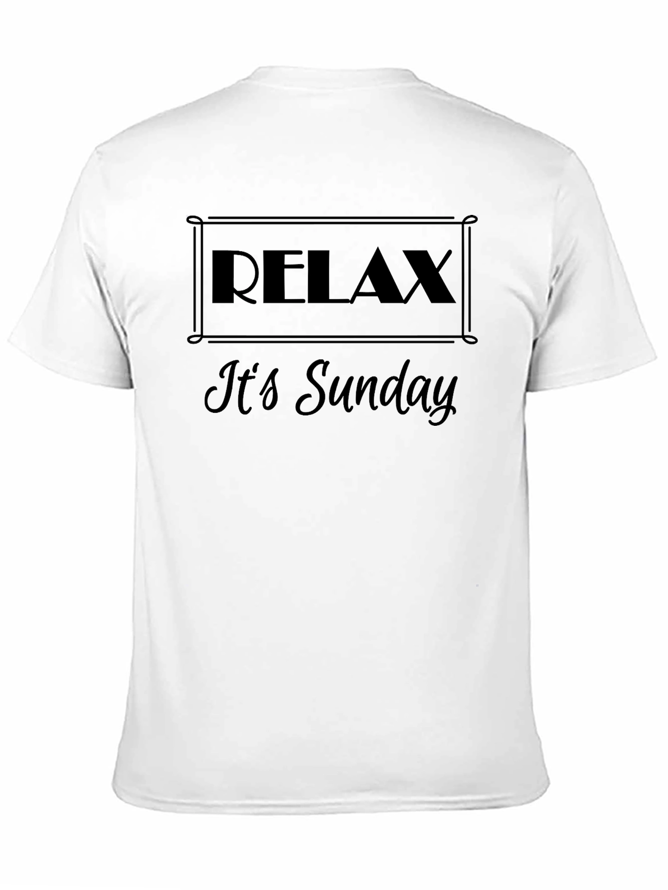 Relax Its Sunday Mens Black T-Shirt