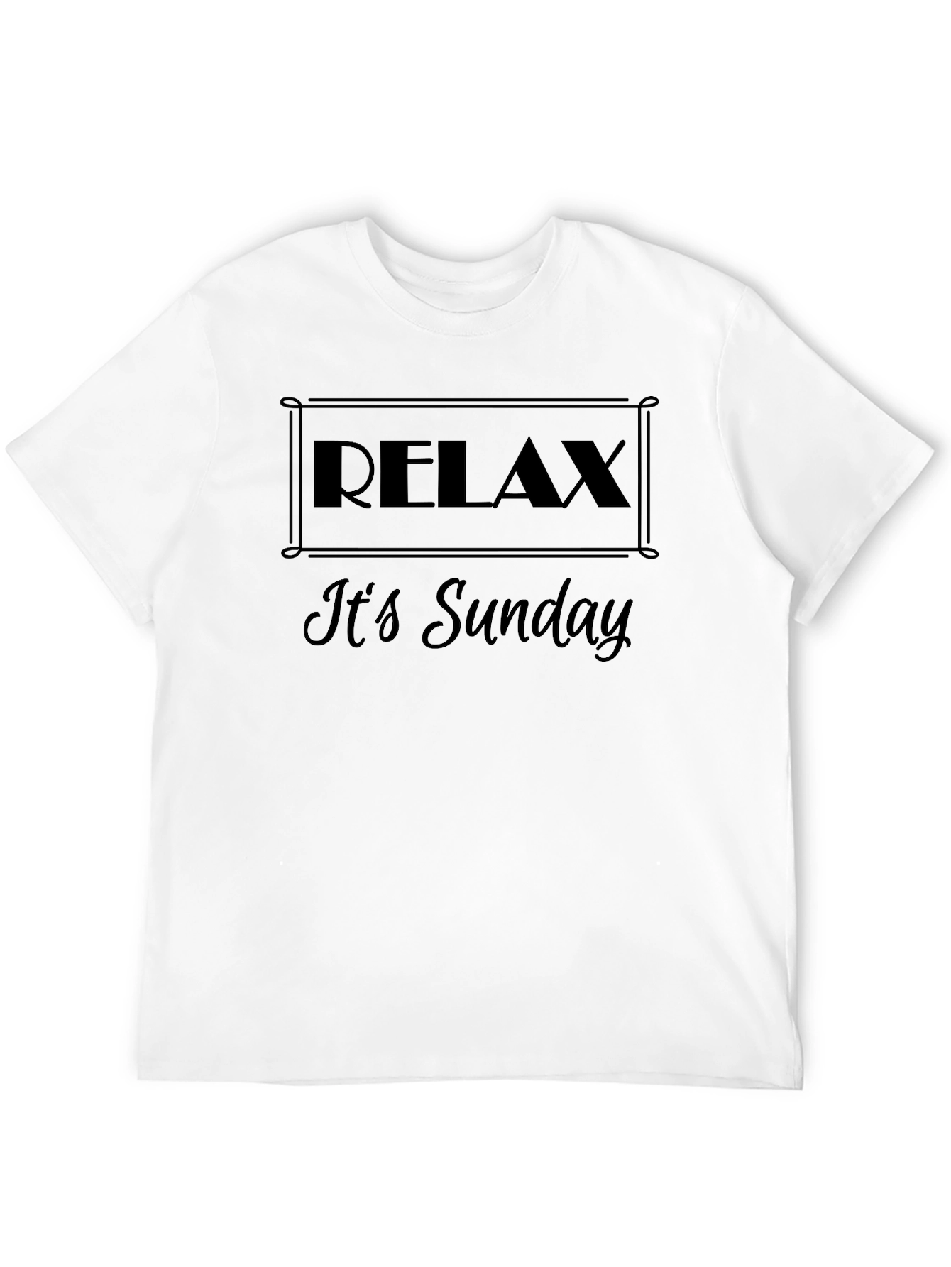 Relax Its Sunday Mens Black T-Shirt