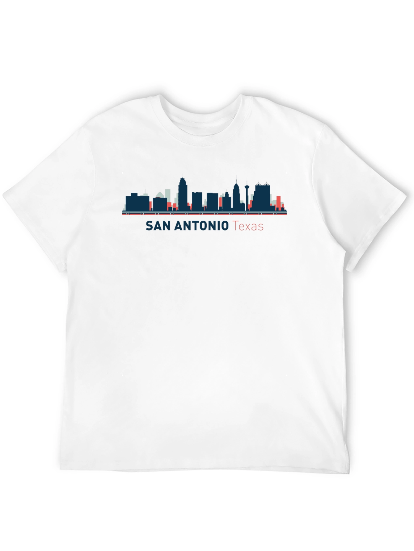 San Antonio Texas Skyline Black T-Shirt