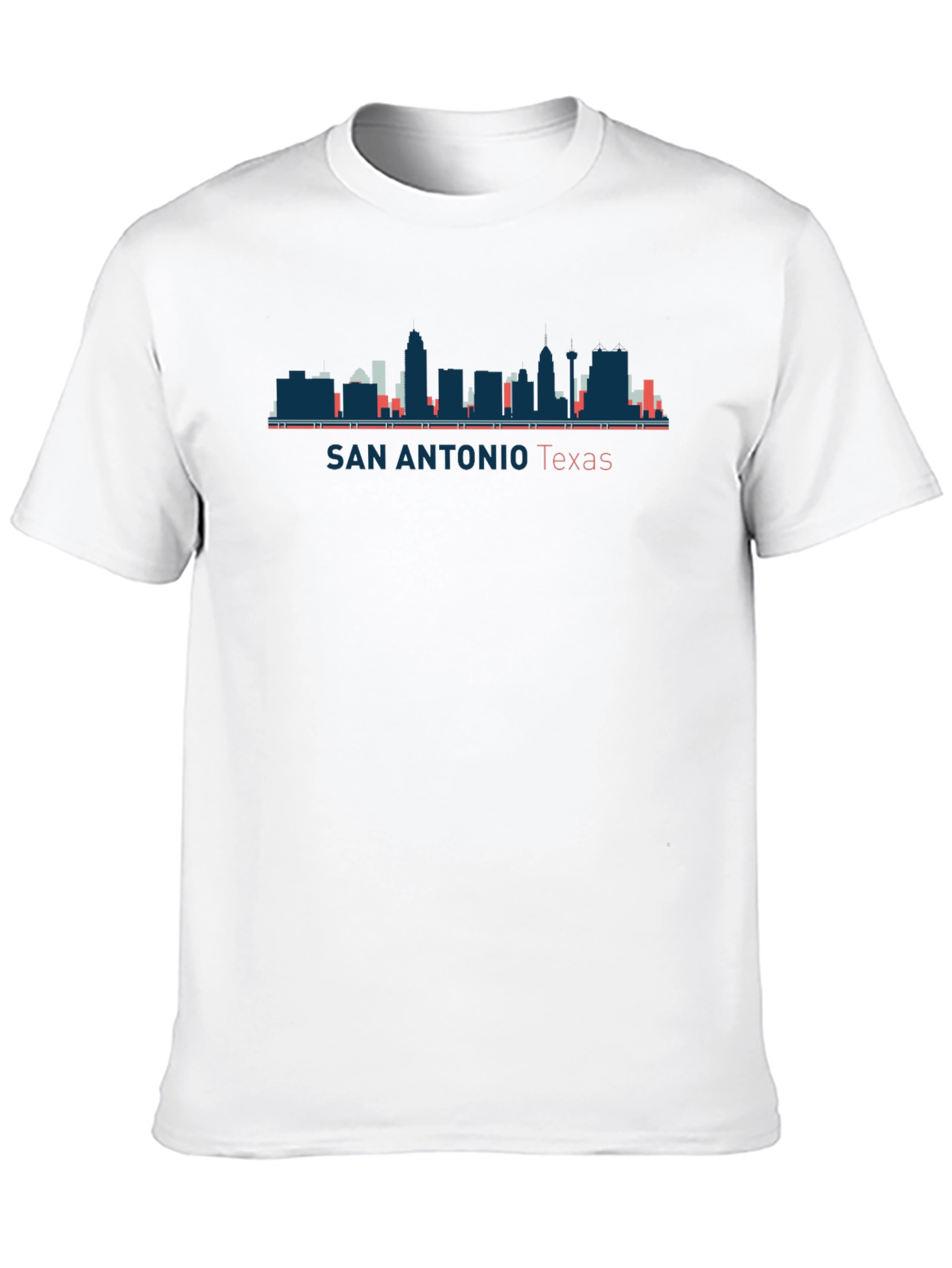 San Antonio Texas Skyline Black T-Shirt