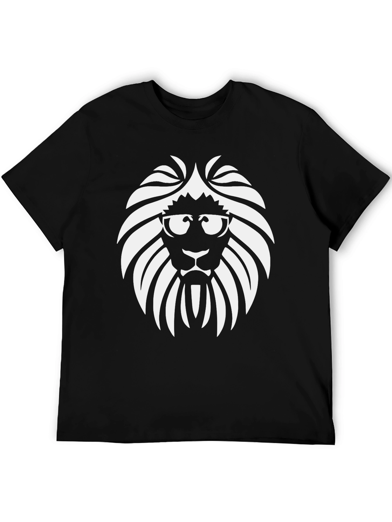 Cool Lion Graphic Tee - Black Cotton T-Shirt