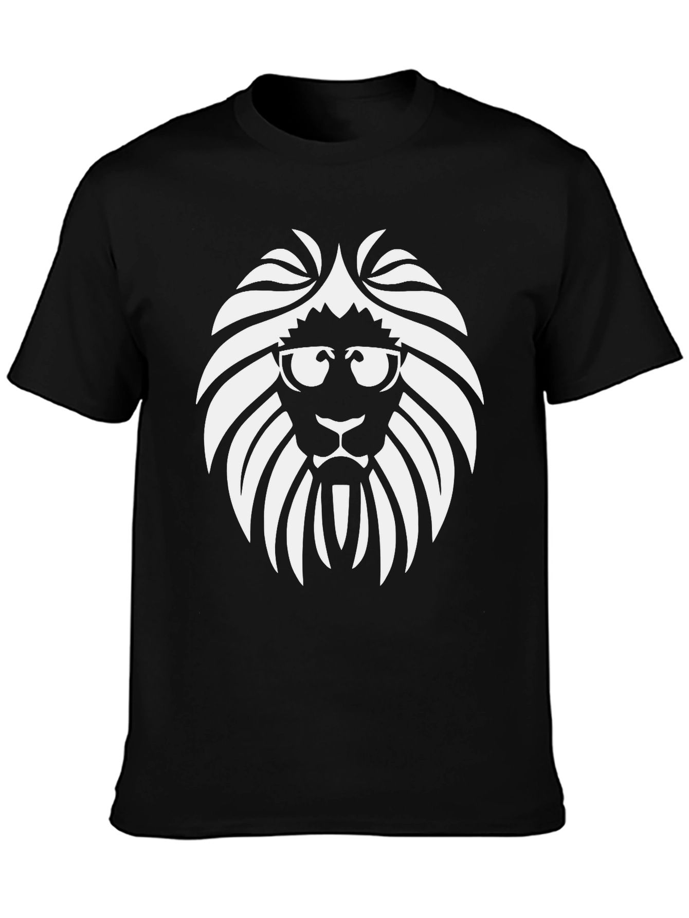 Cool Lion Graphic Tee - Black Cotton T-Shirt