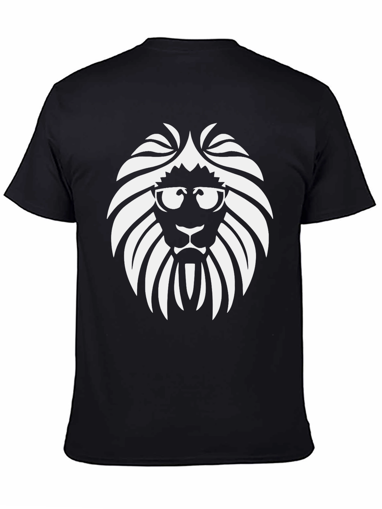 Cool Lion Graphic Tee - Black Cotton T-Shirt