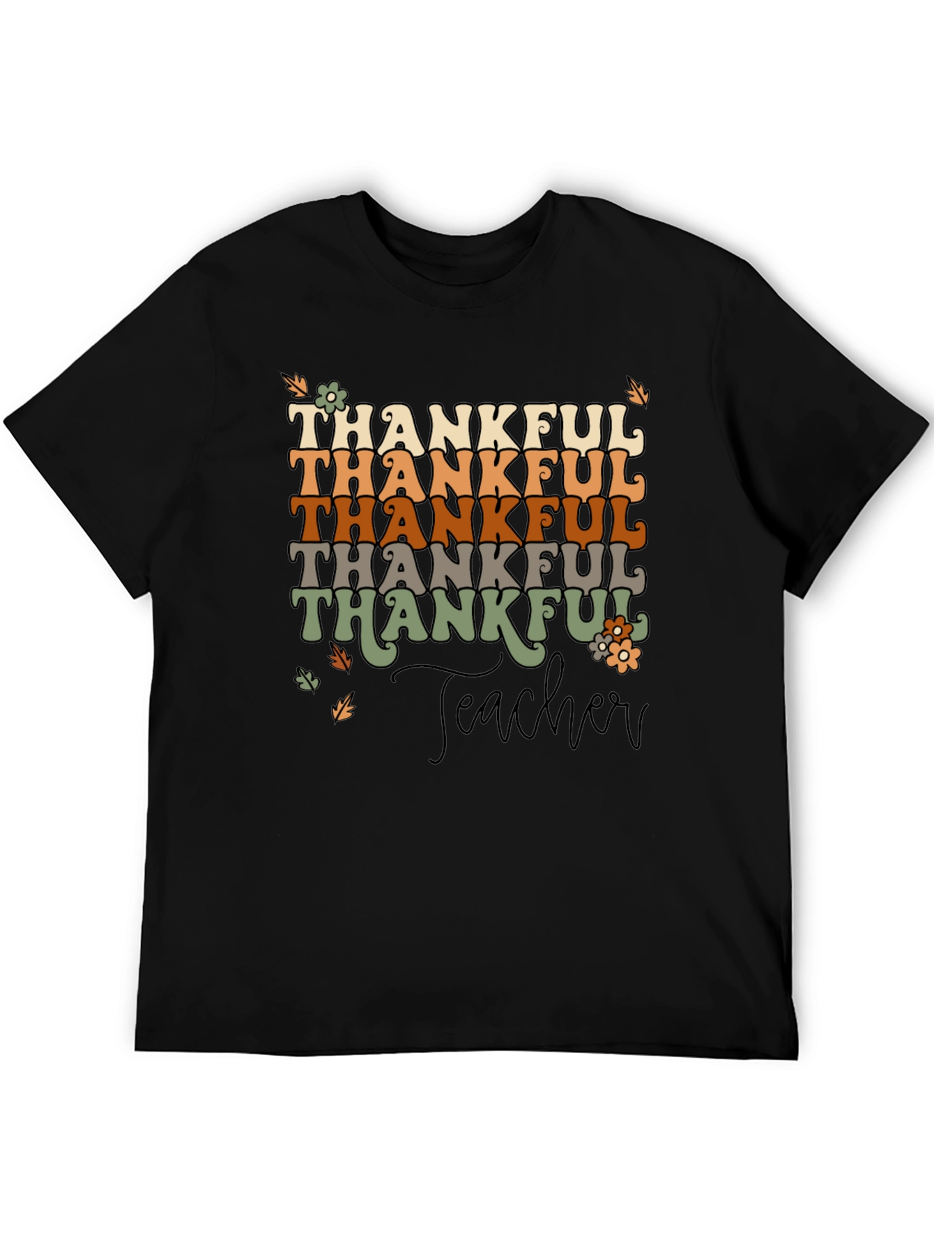 Thankful Teacher T-Shirt - Autumn Style