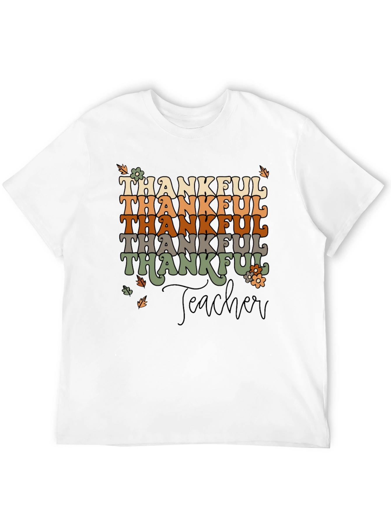 Thankful Teacher T-Shirt - Autumn Style