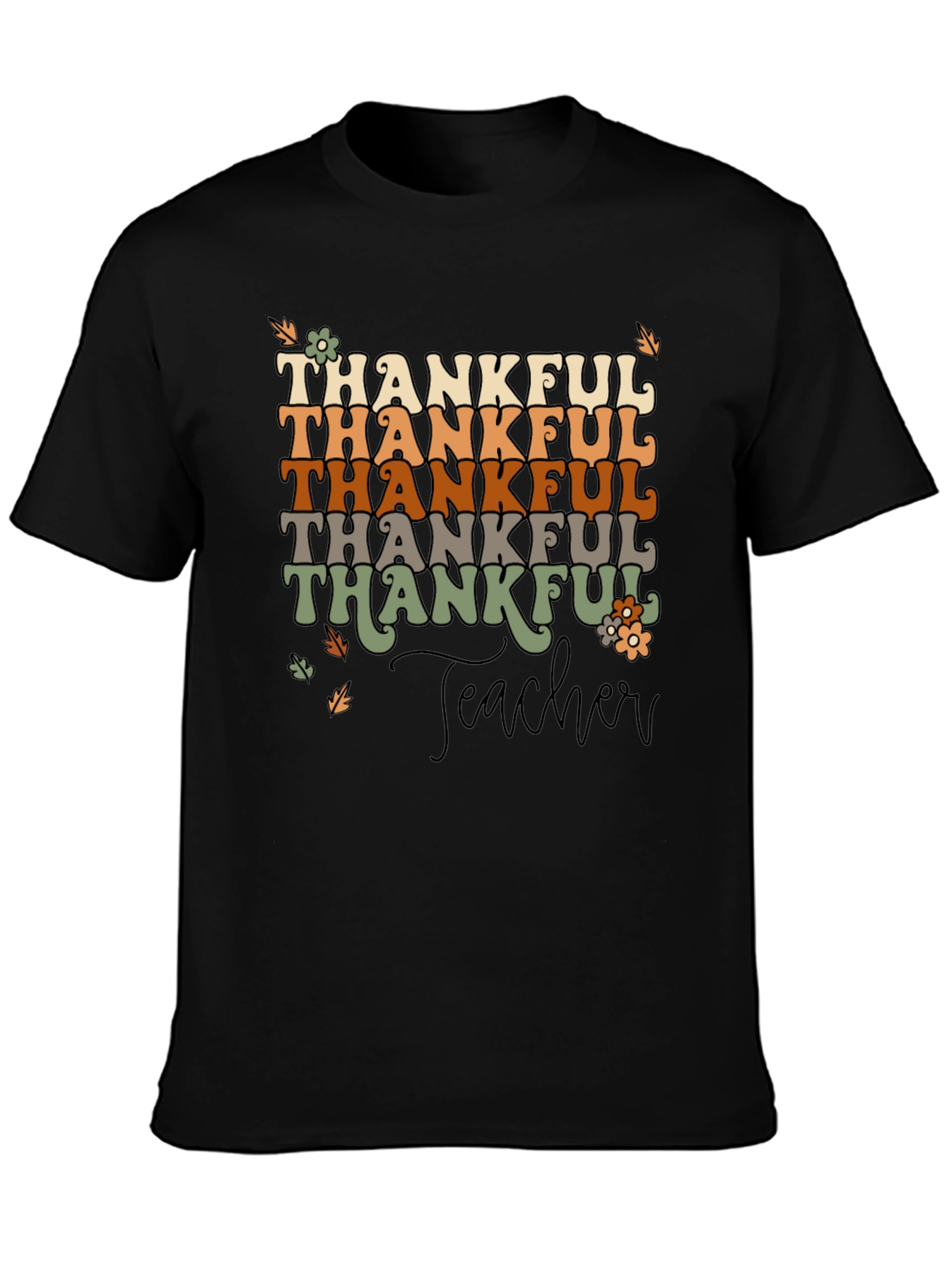 Thankful Teacher T-Shirt - Autumn Style