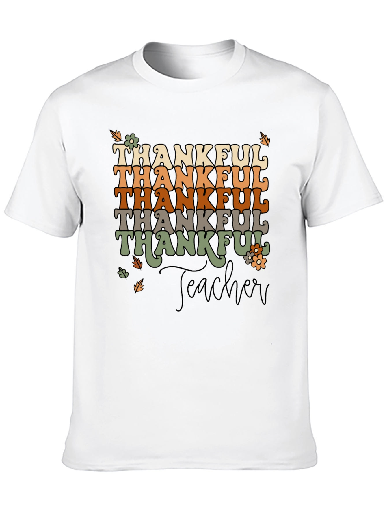 Thankful Teacher T-Shirt - Autumn Style