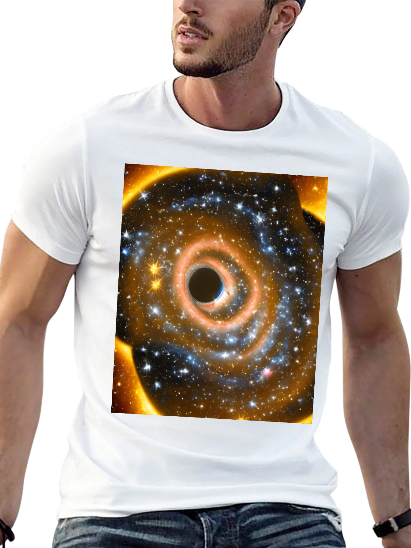 Black Hole T-Shirt - Galaxy Space Print
