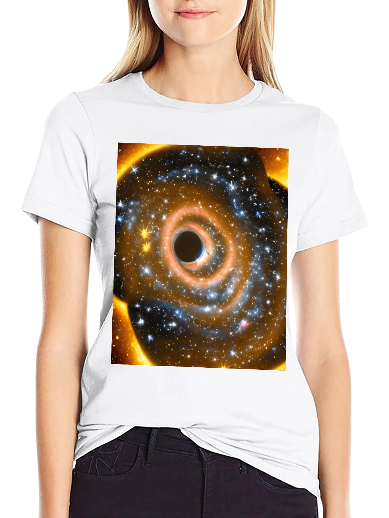 Black Hole T-Shirt - Galaxy Space Print