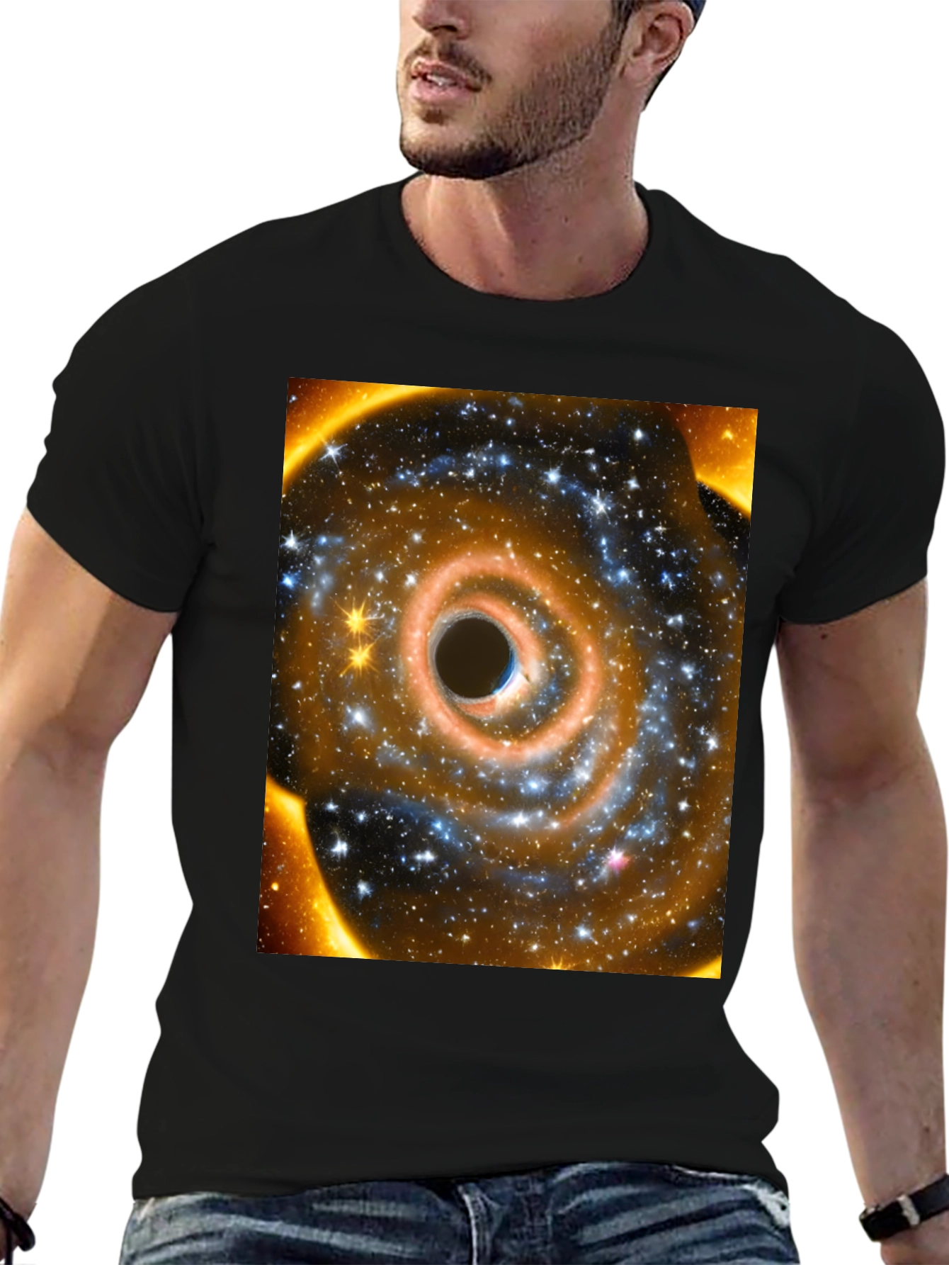 Black Hole T-Shirt - Galaxy Space Print