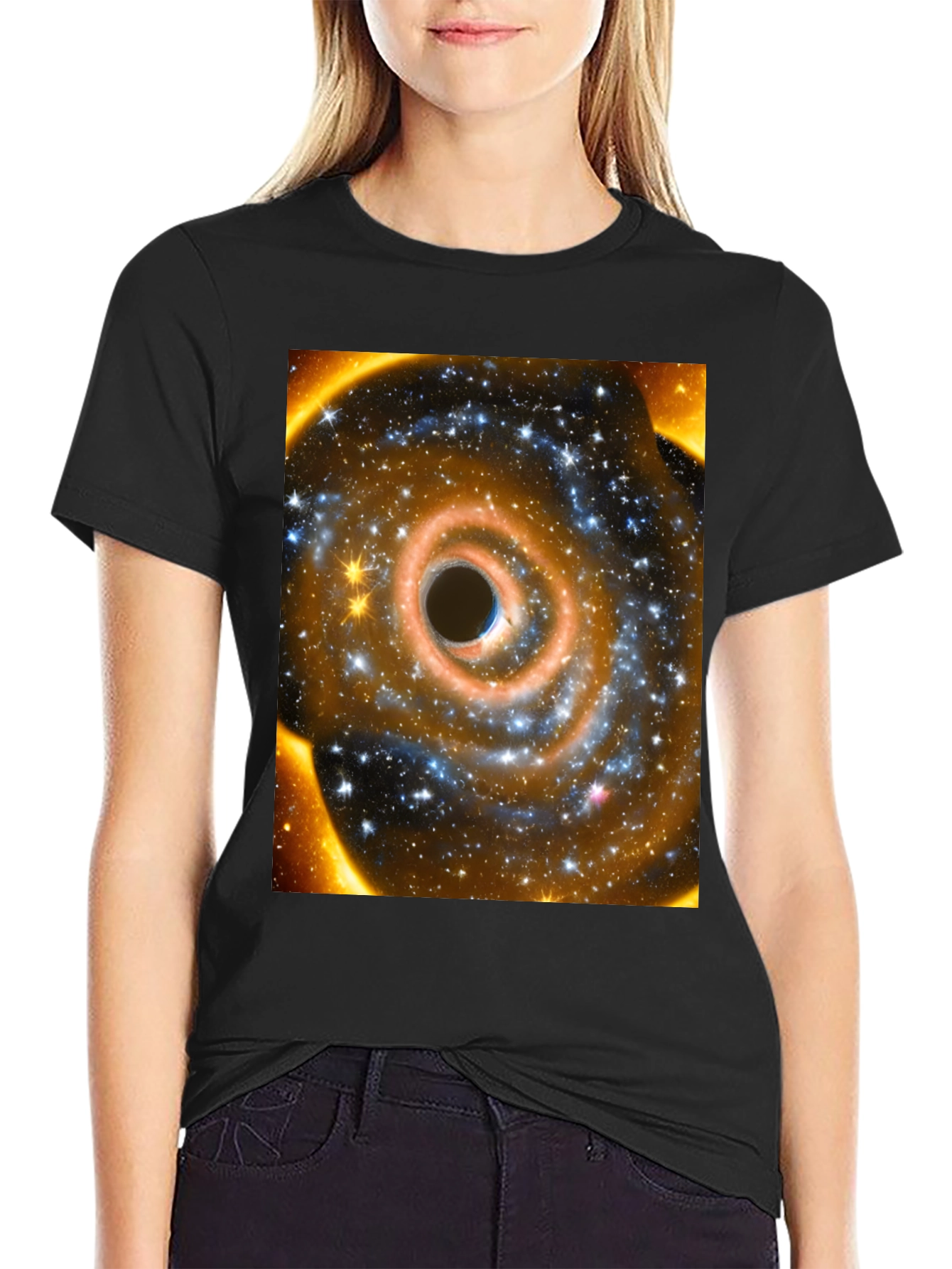 Black Hole T-Shirt - Galaxy Space Print