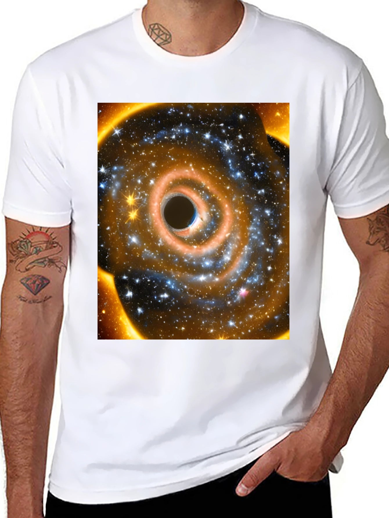 Black Hole T-Shirt - Galaxy Space Print