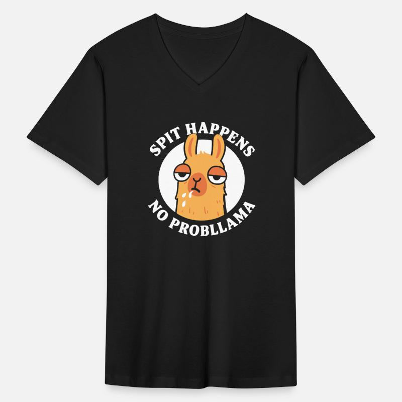Sleepy Llama SPIT HAPPENS Humorous Llama