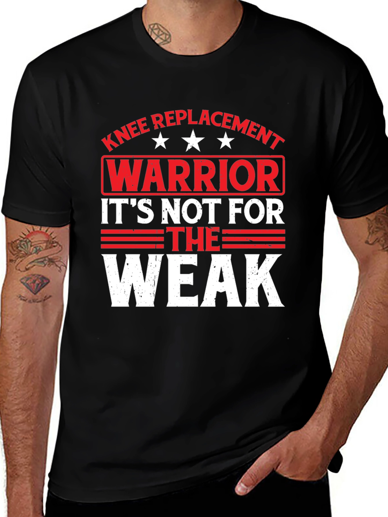 Knee Replacement Warrior Graphic T-Shirt