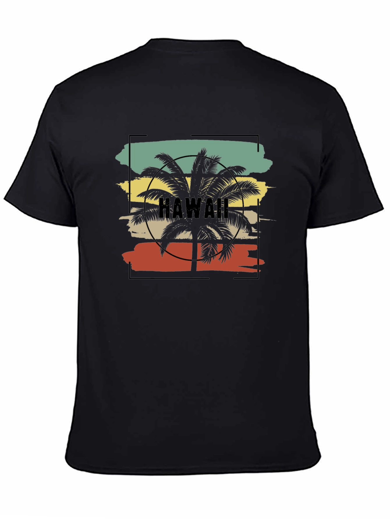 Hawaii Palm Tree Graphic Tee - Retro Beach Vibes
