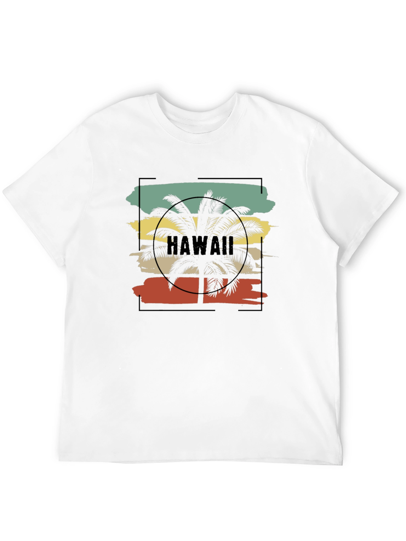 Hawaii Palm Tree Graphic Tee - Retro Beach Vibes