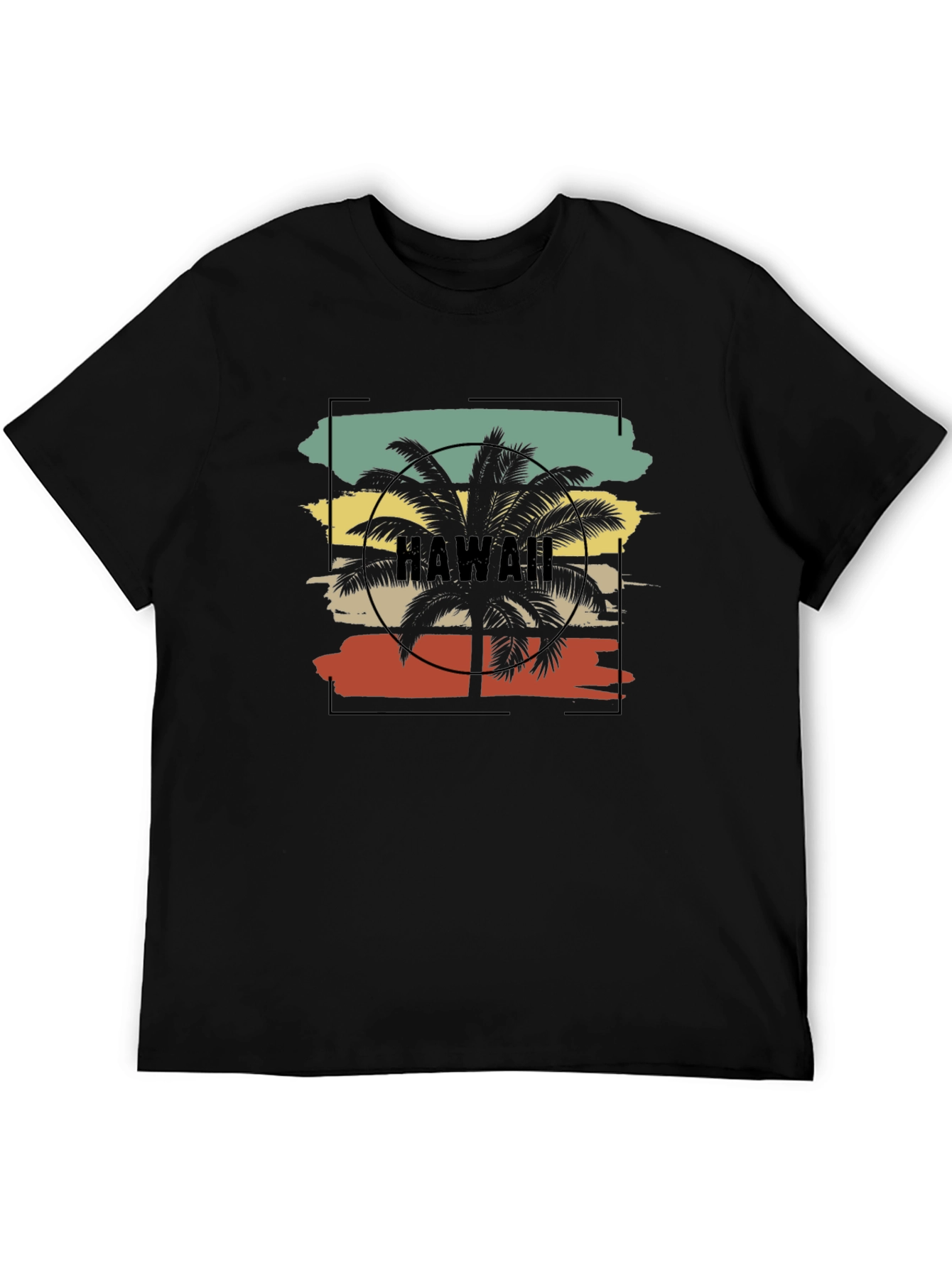 Hawaii Palm Tree Graphic Tee - Retro Beach Vibes
