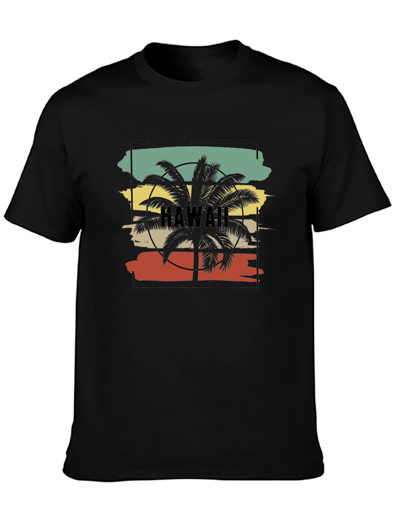 Hawaii Palm Tree Graphic Tee - Retro Beach Vibes