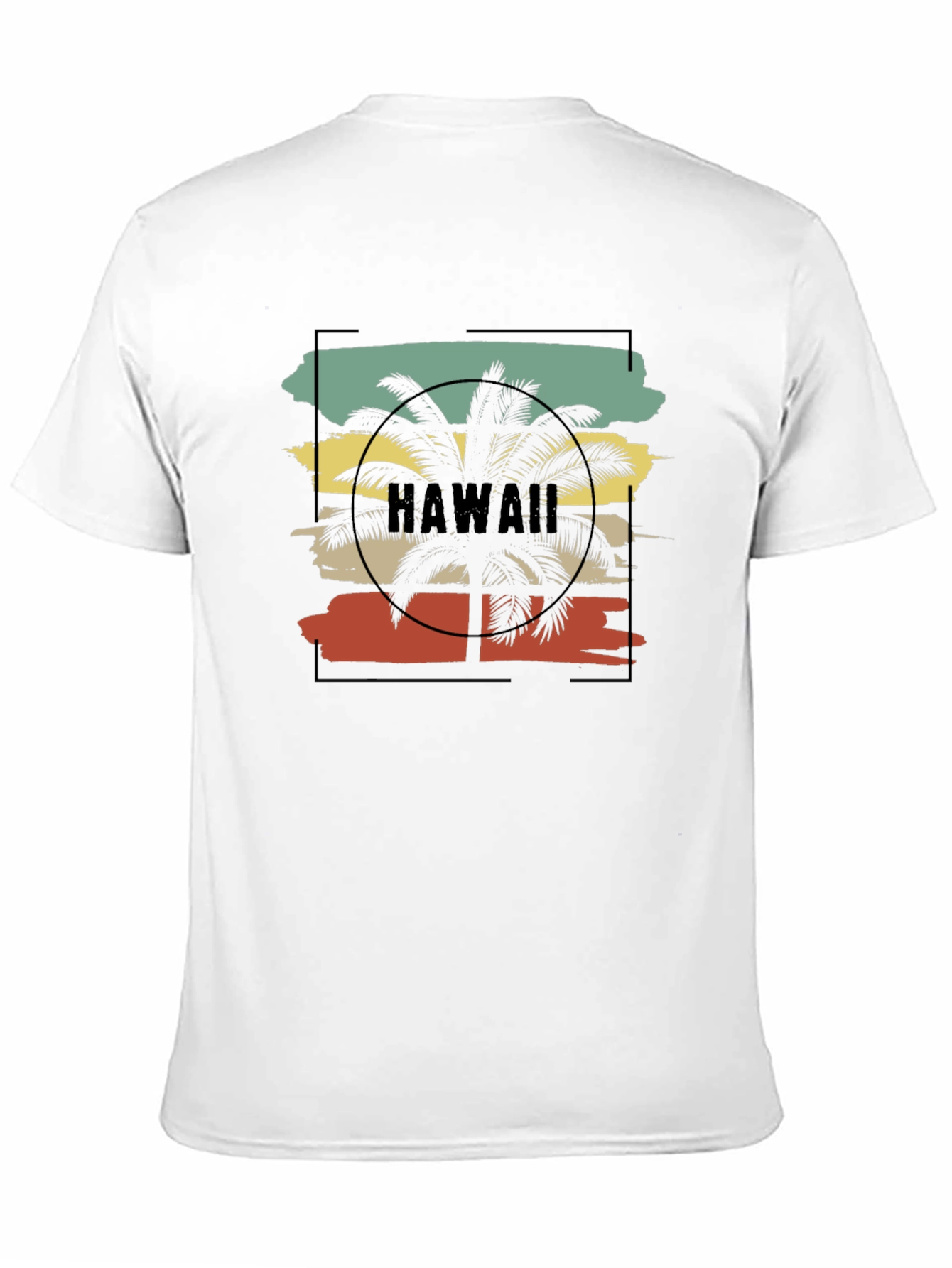 Hawaii Palm Tree Graphic Tee - Retro Beach Vibes