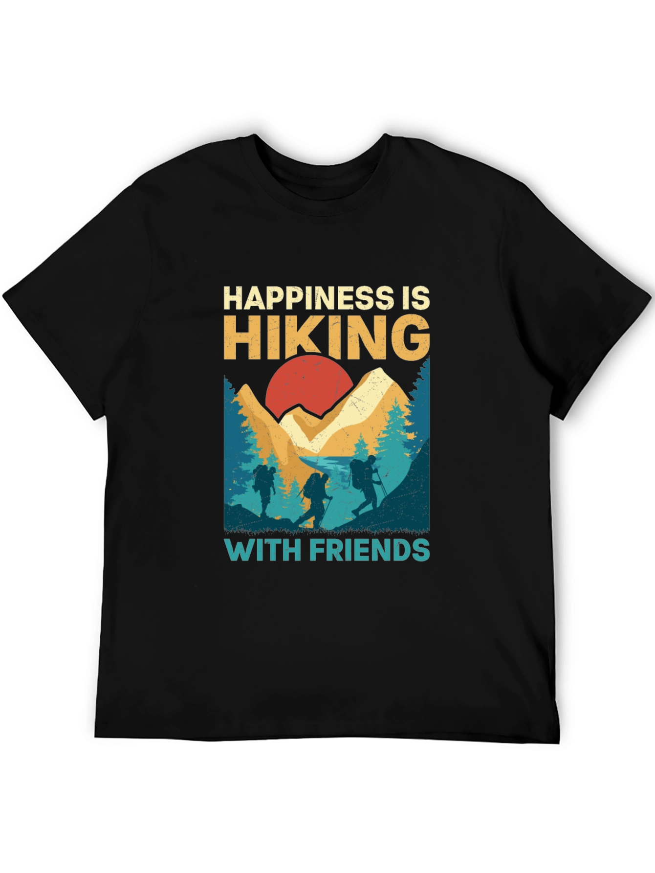 Happiness is Hiking with Friends Graphic Tee