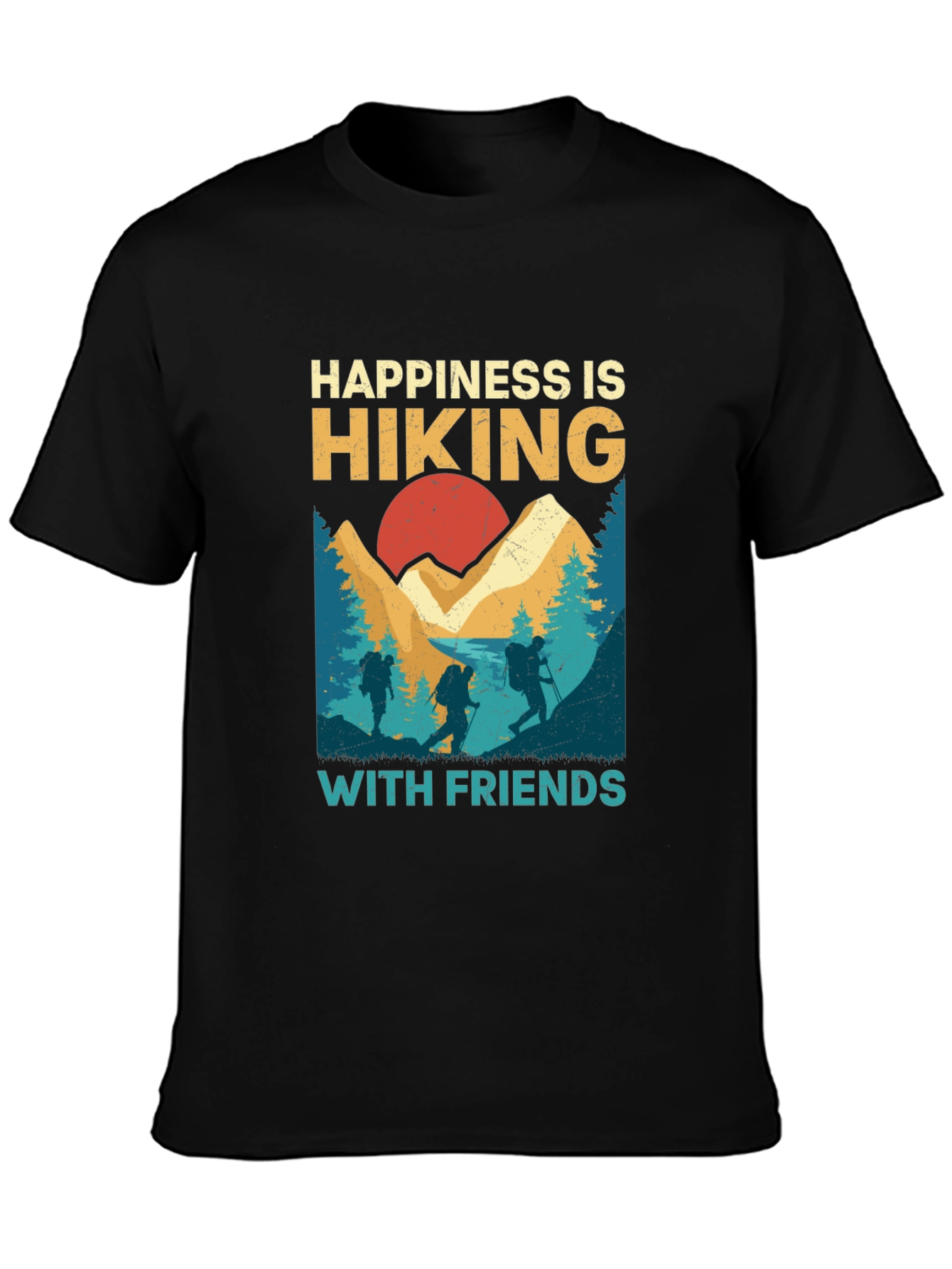 Happiness is Hiking with Friends Graphic Tee
