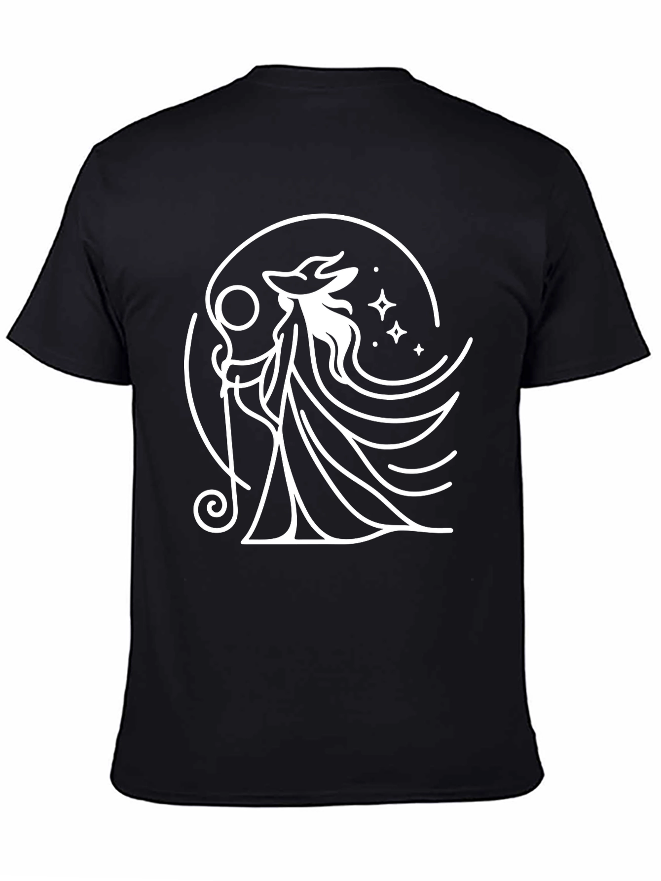 Wizard Graphic T-Shirt - Unisex Black Tee