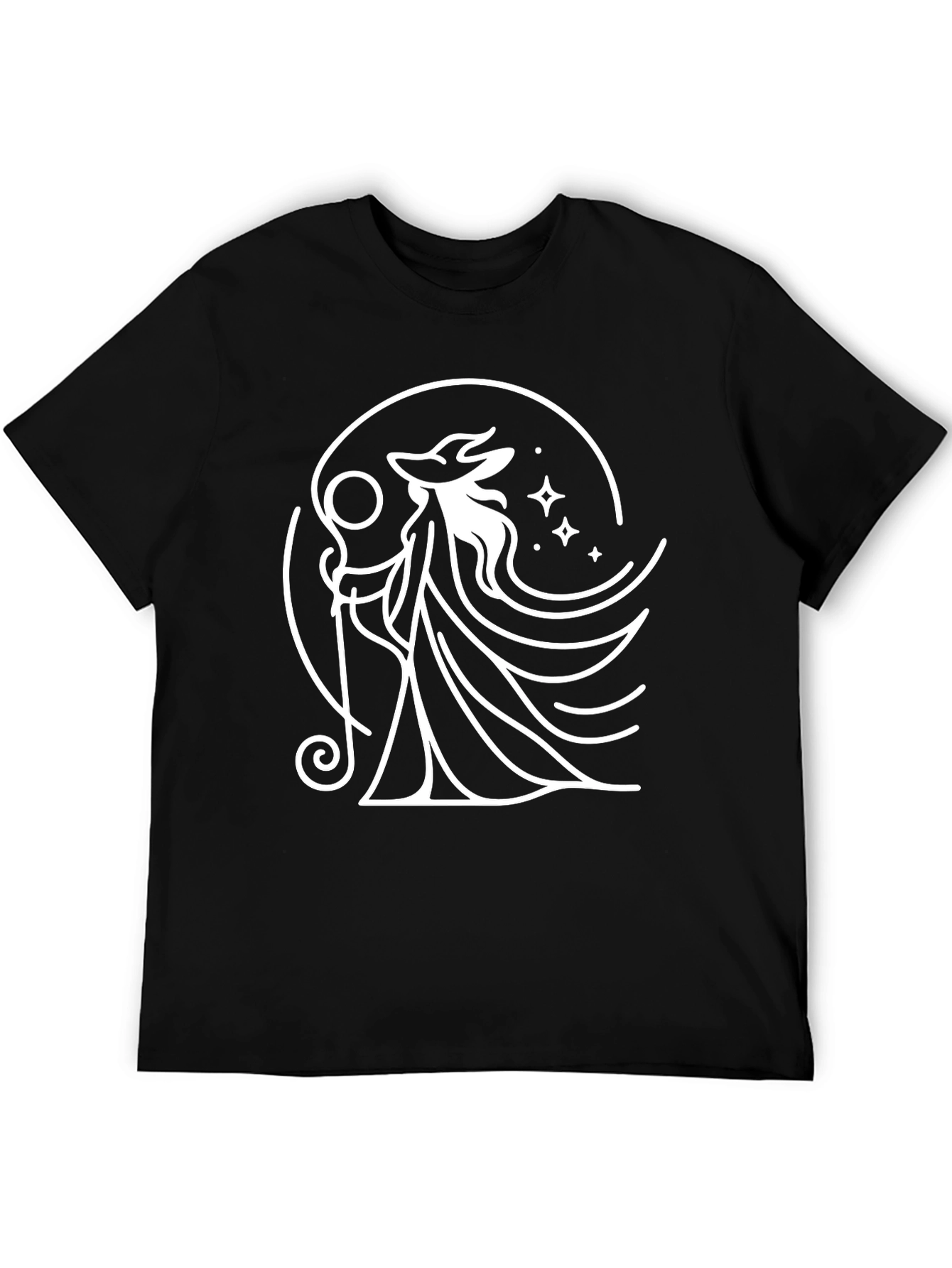 Wizard Graphic T-Shirt - Unisex Black Tee