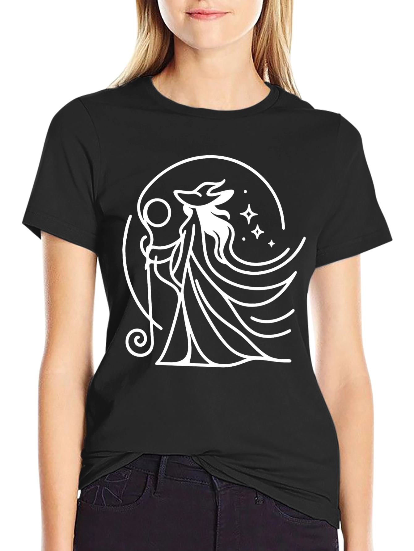 Wizard Graphic T-Shirt - Unisex Black Tee