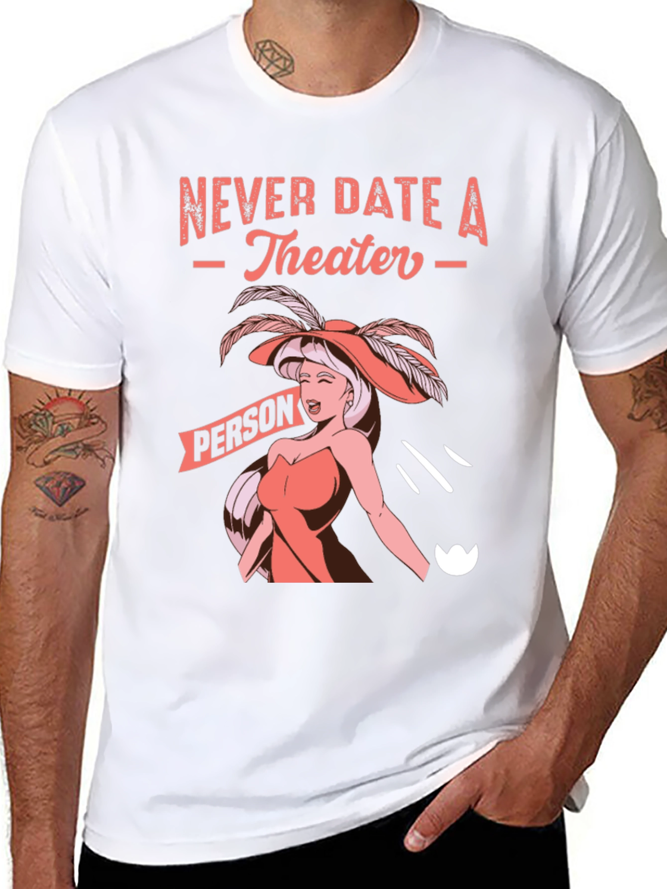 Never Date a Theater Person Graphic Tee