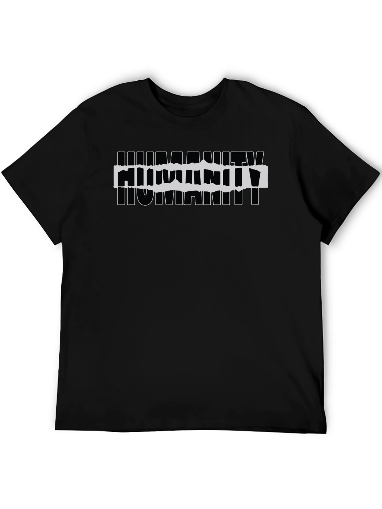 Humanity Graphic Print Black T-Shirt