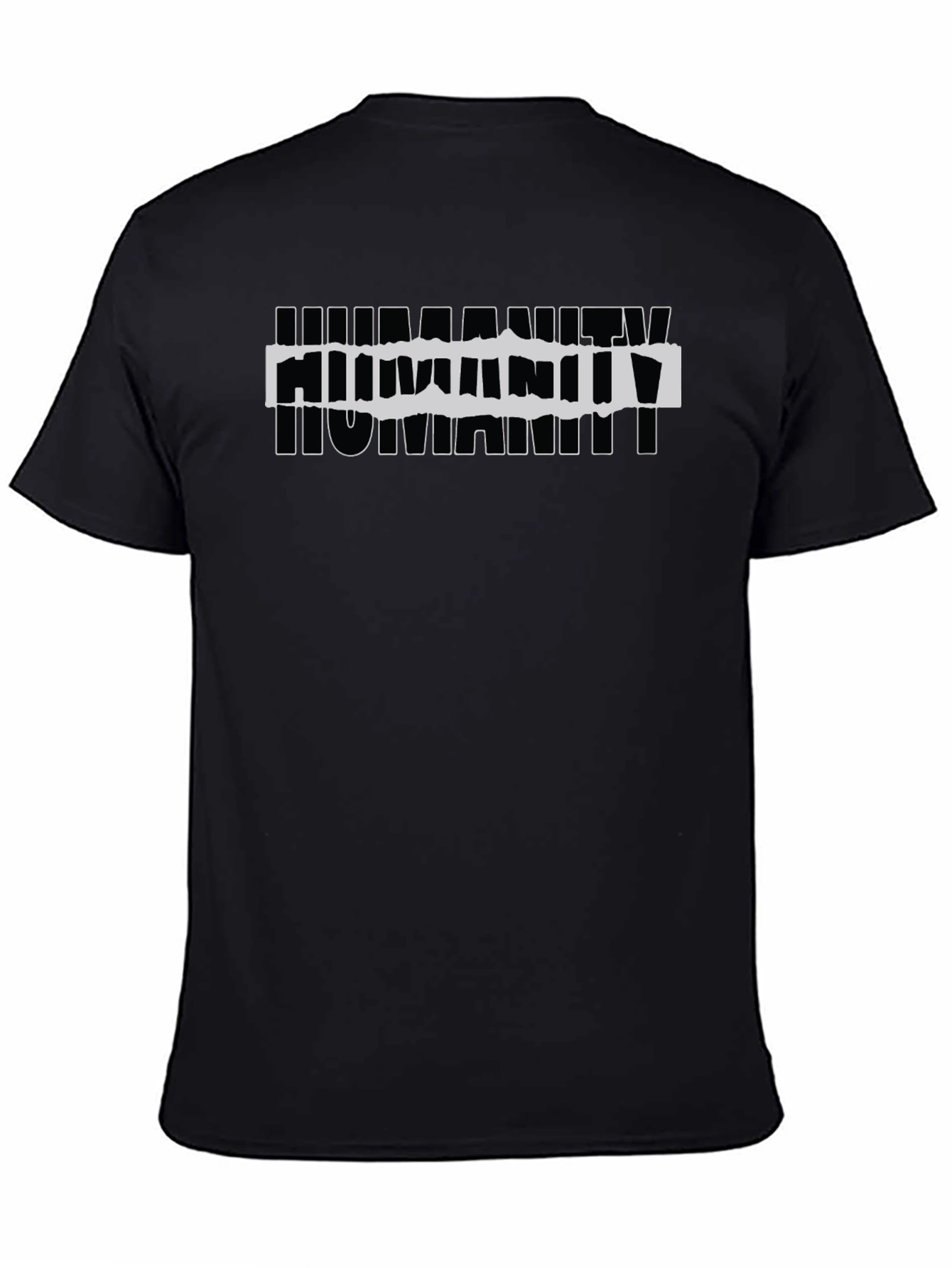 Humanity Graphic Print Black T-Shirt