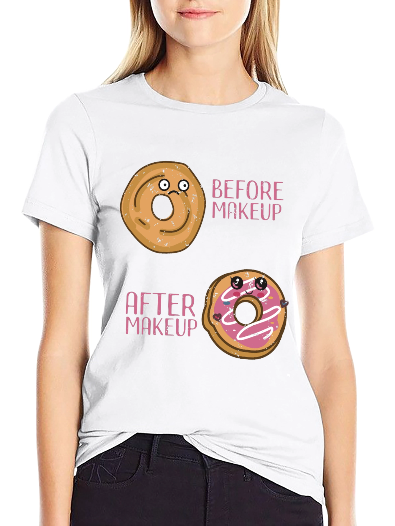 Funny Donut Makeup T-Shirt